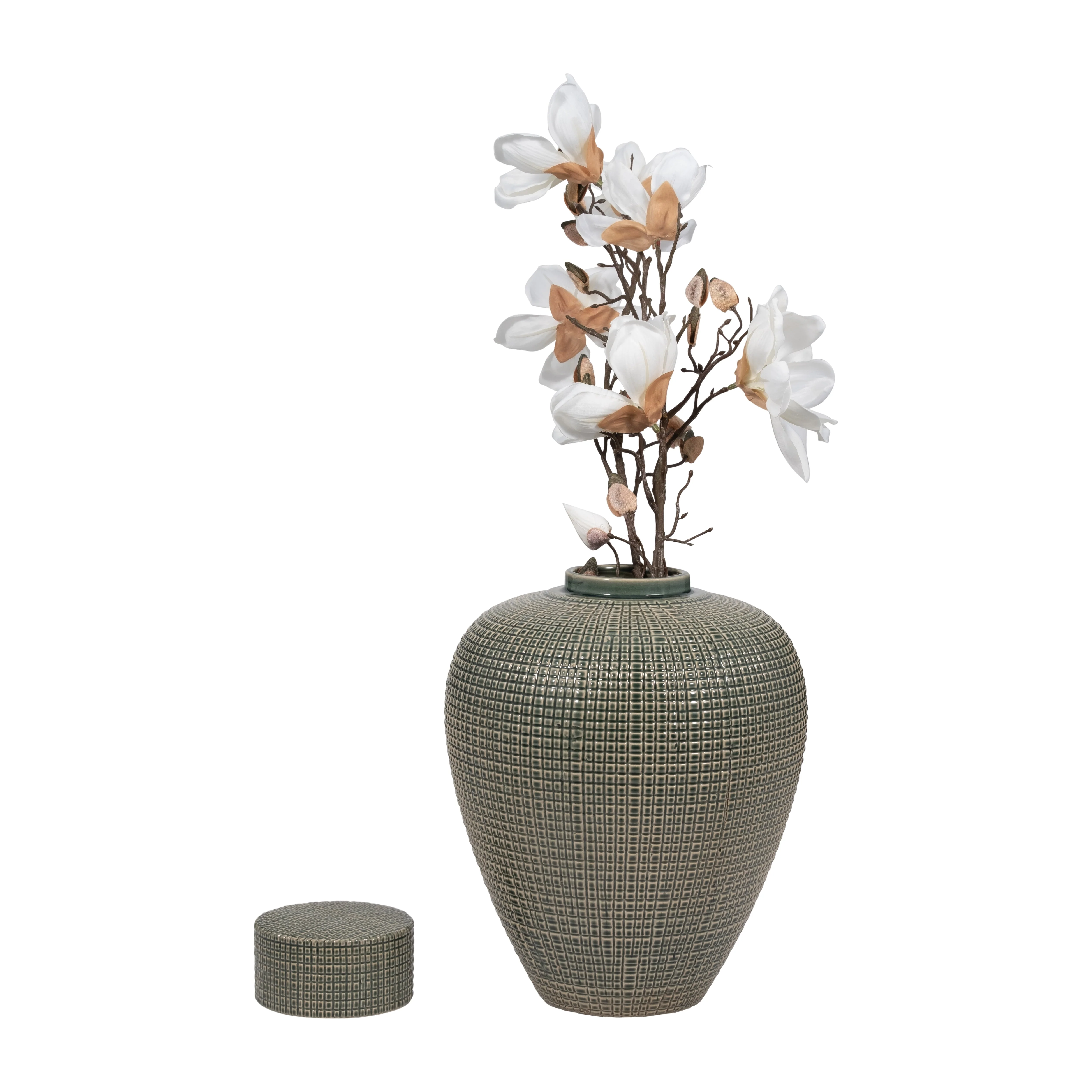EV19845-01 DOL, 10" OPEN CUT VASE, NAVY( Sagebrook Home )