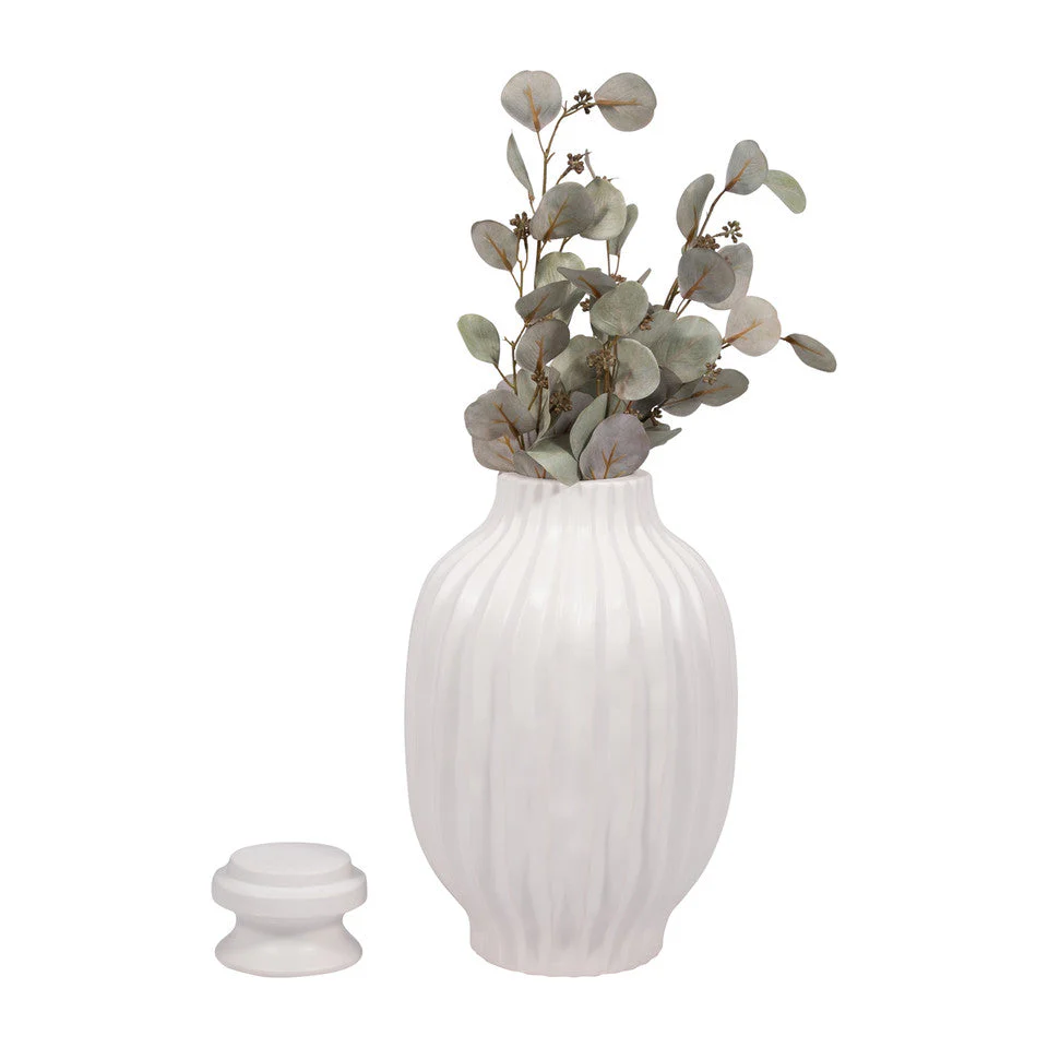 EV19852-02 FENTON SMALL CERAMIC LIDDED JAR( Sagebrook Home )