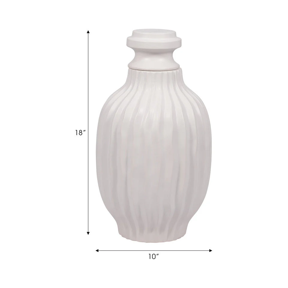 EV19852-02 FENTON SMALL CERAMIC LIDDED JAR( Sagebrook Home ) - Image 4