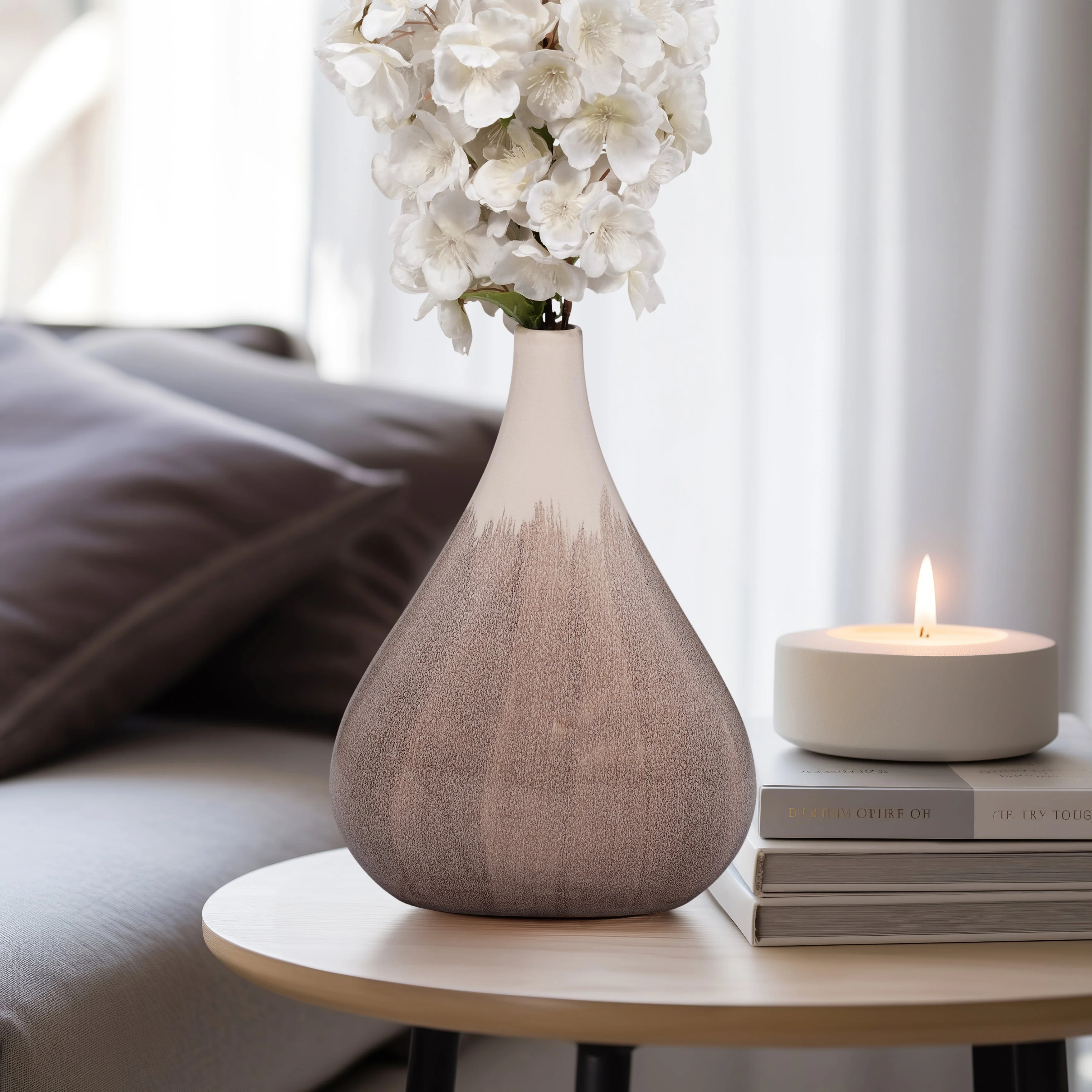 EV19855 VALDIVA SMALL CERAMIC FLOOR VASE( Sagebrook Home ) - Image 3