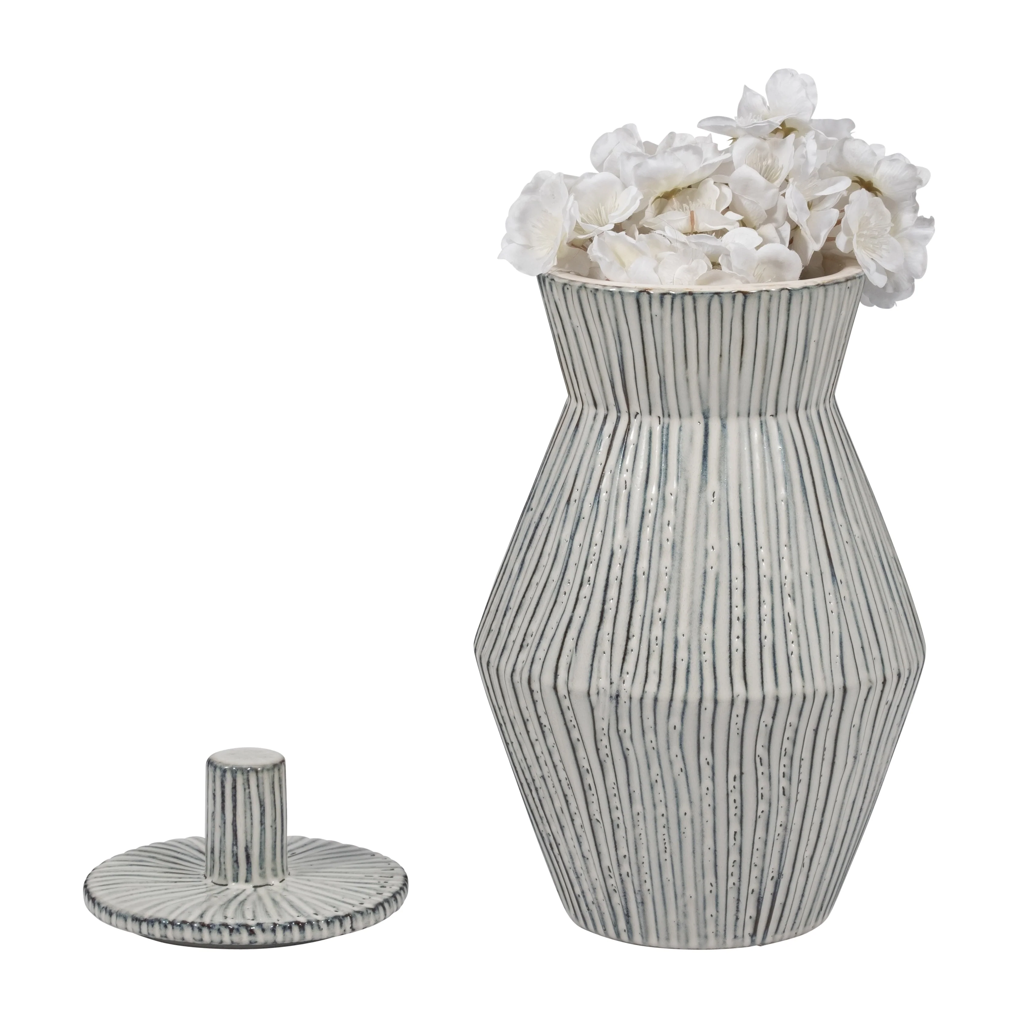 EV19871-01 ALONDRA SMALL CERAMIC FLOOR VASE( Sagebrook Home ) - Image 4
