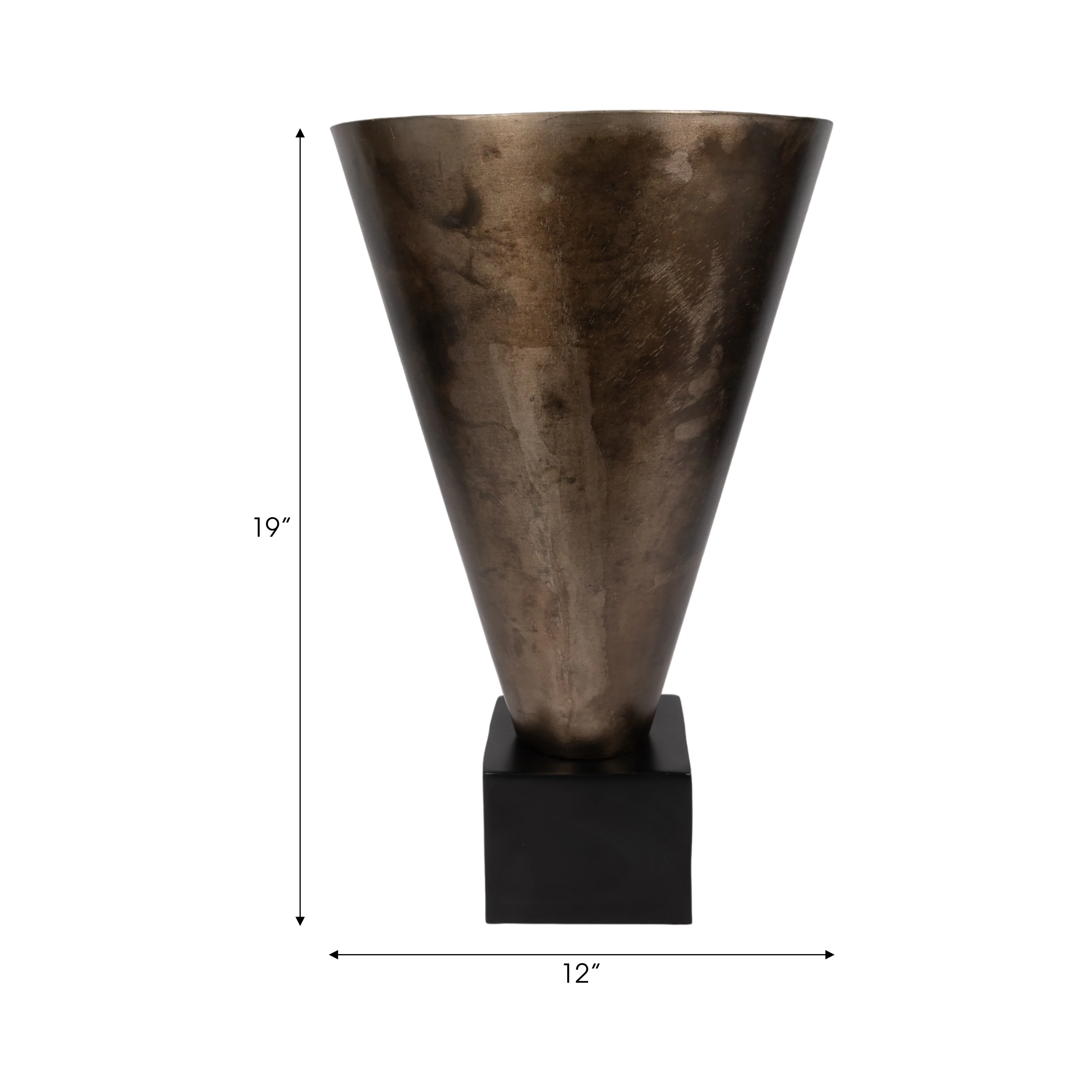 EV19881-02 |19" Cassendra Large Metal Vase, Gold - Image 8