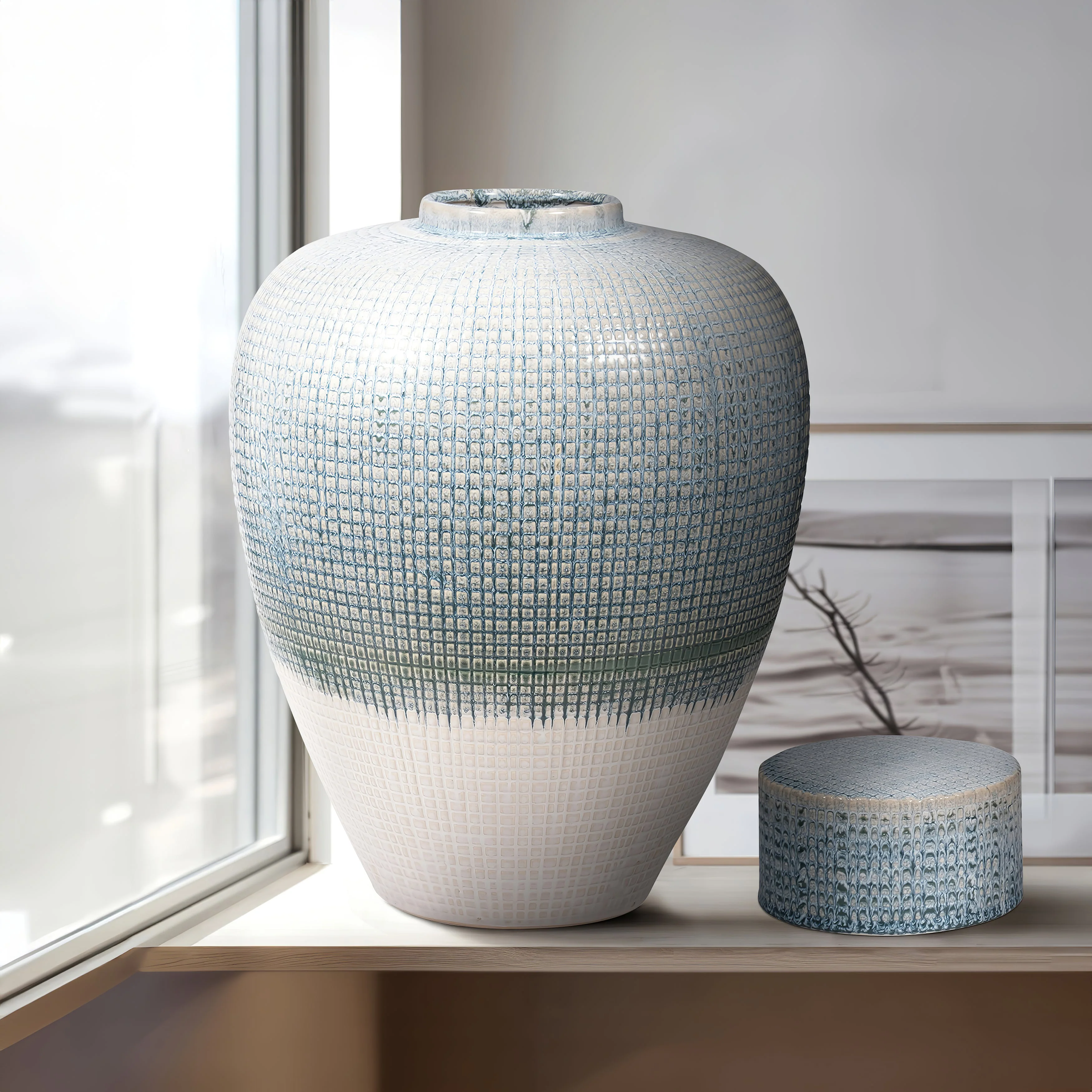 EV20052-02  TRUMAN SMALL CERAMIC VASE( Sagebrook Home  ) - Image 3