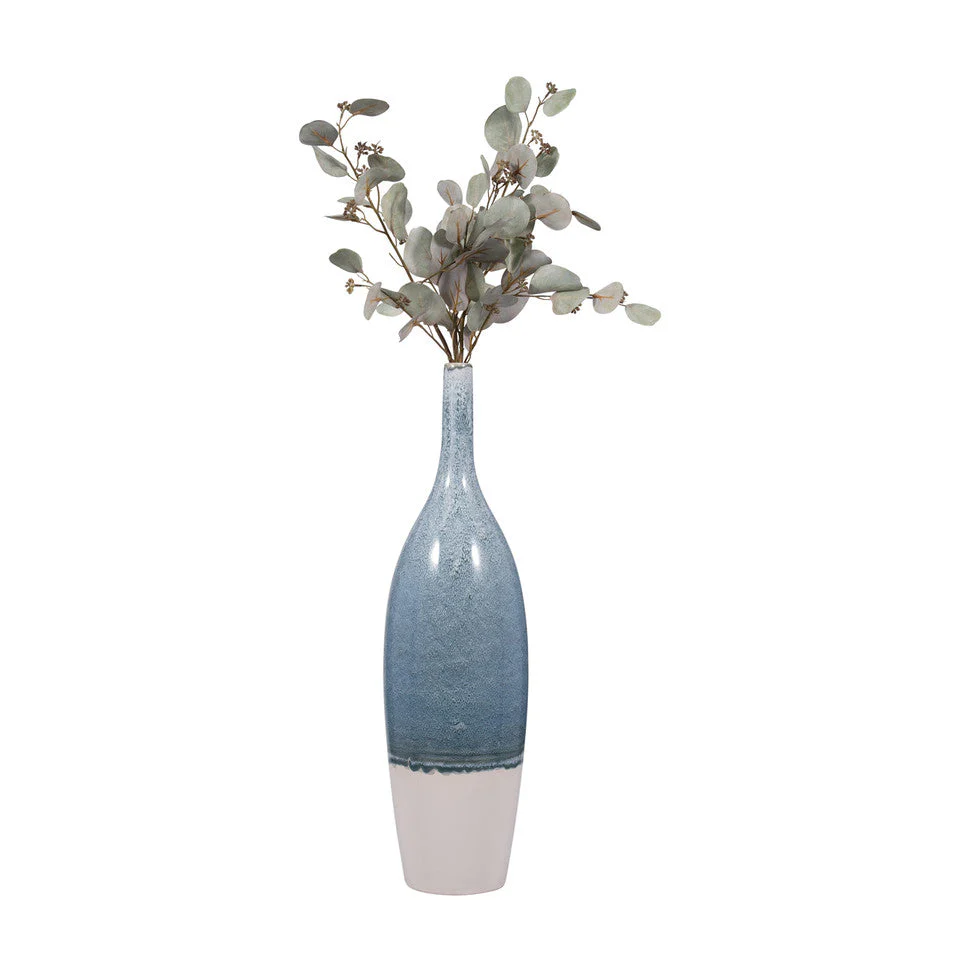 EV20054-02 31"H 2-TONE VASE, NAVY( Sagebrook Home )