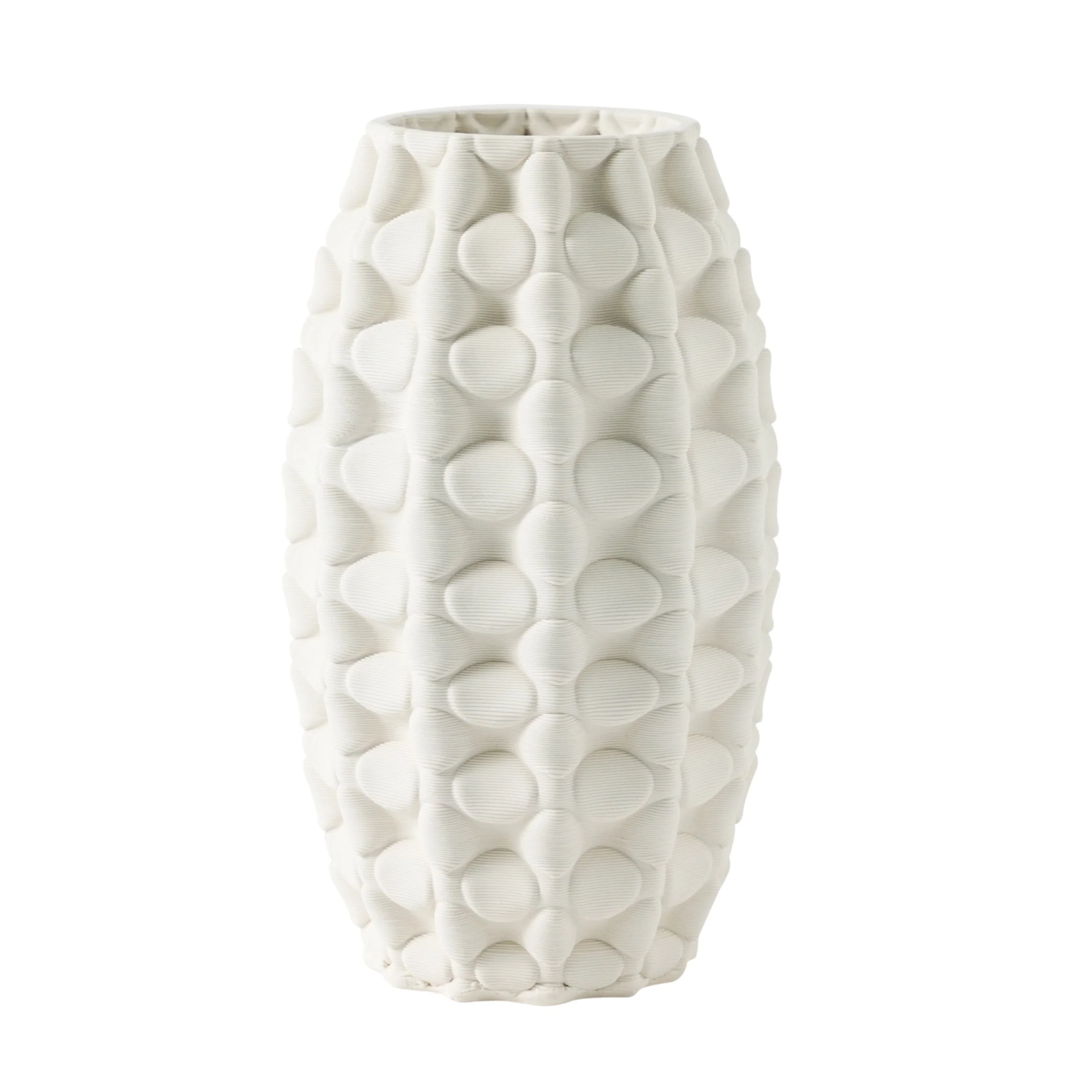 EV20068-01 12" GLASS BEADED VASE, SILVER( Sagebrook Home )
