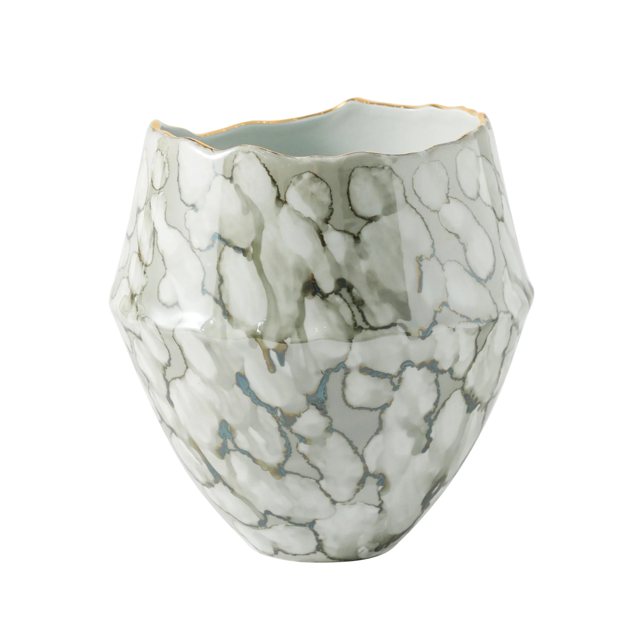 EV20088-01 10" GLASS HURRICANE W/METAL BASE, AMB( Sagebrook Home )