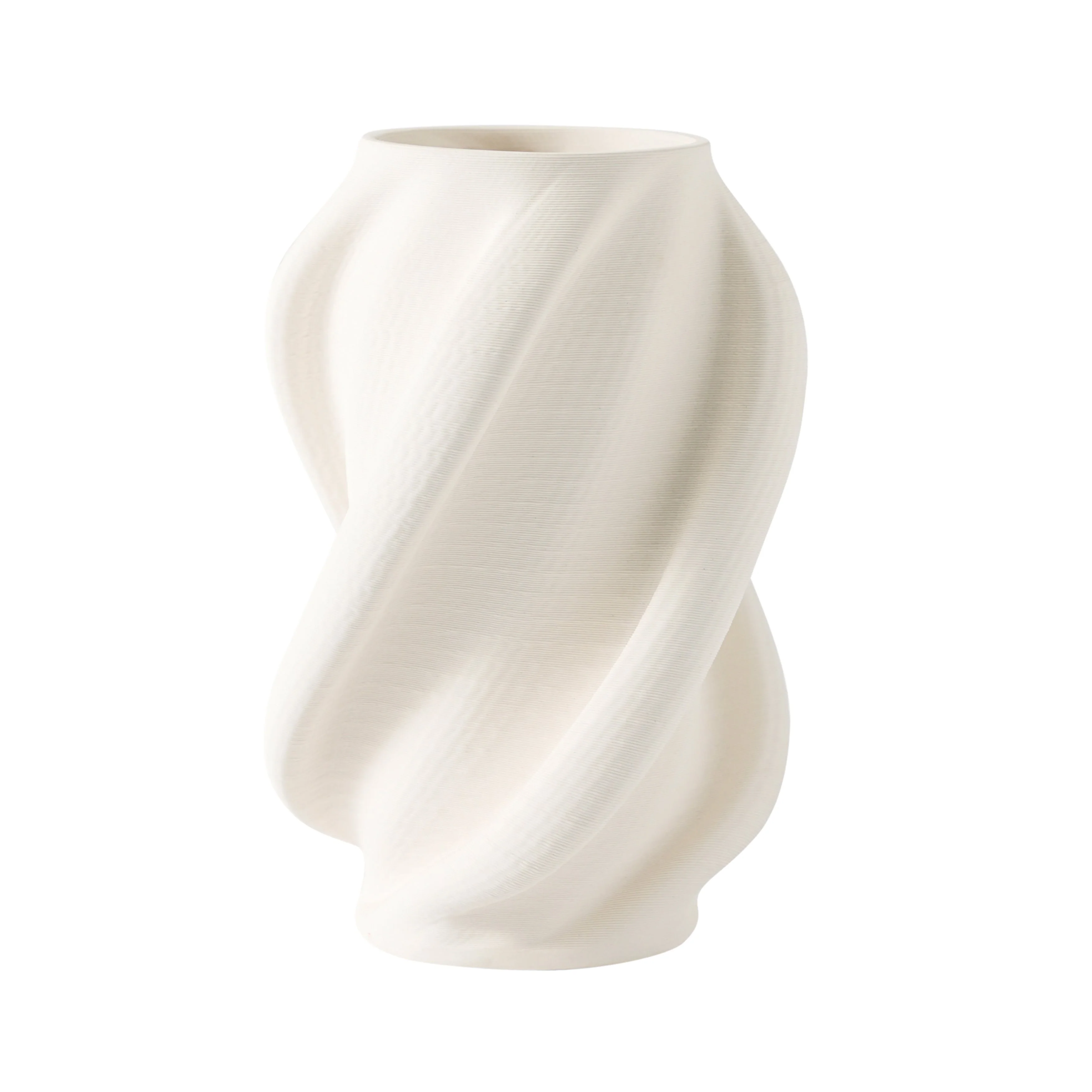 EV20095-01  12" PROVIDENCE 3D PRINTEDVASE, IVORY/BEIGE( Sagebrook Home  )