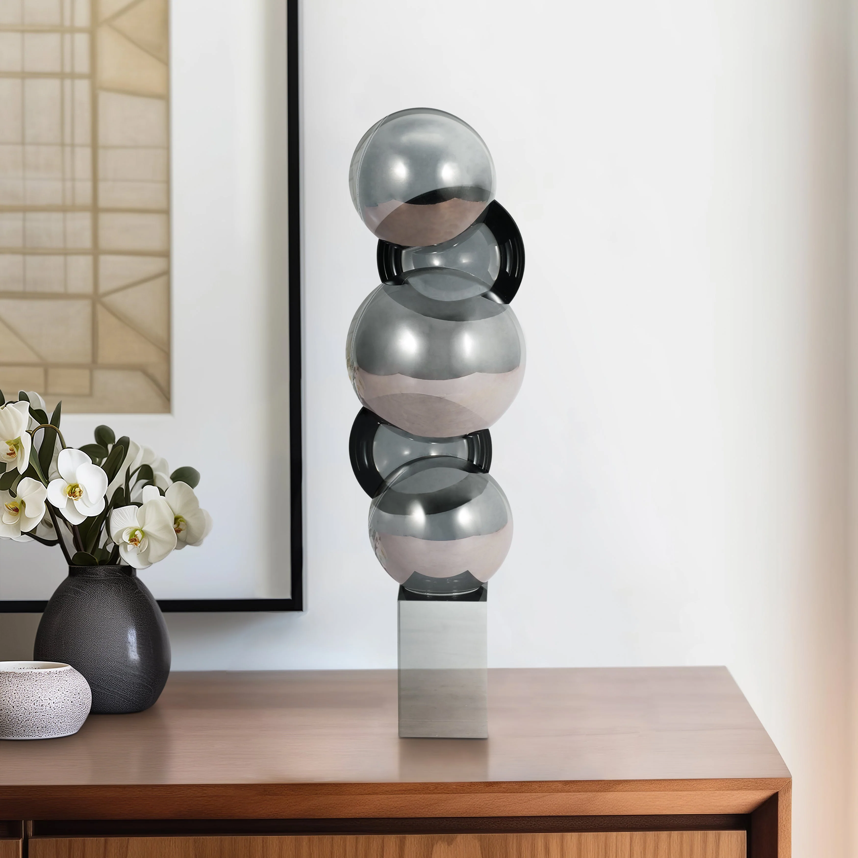 EV20135-02 11" MANI SMALL CRYSTAL BALL STATUARY( Sagebrook Home ) - Image 3