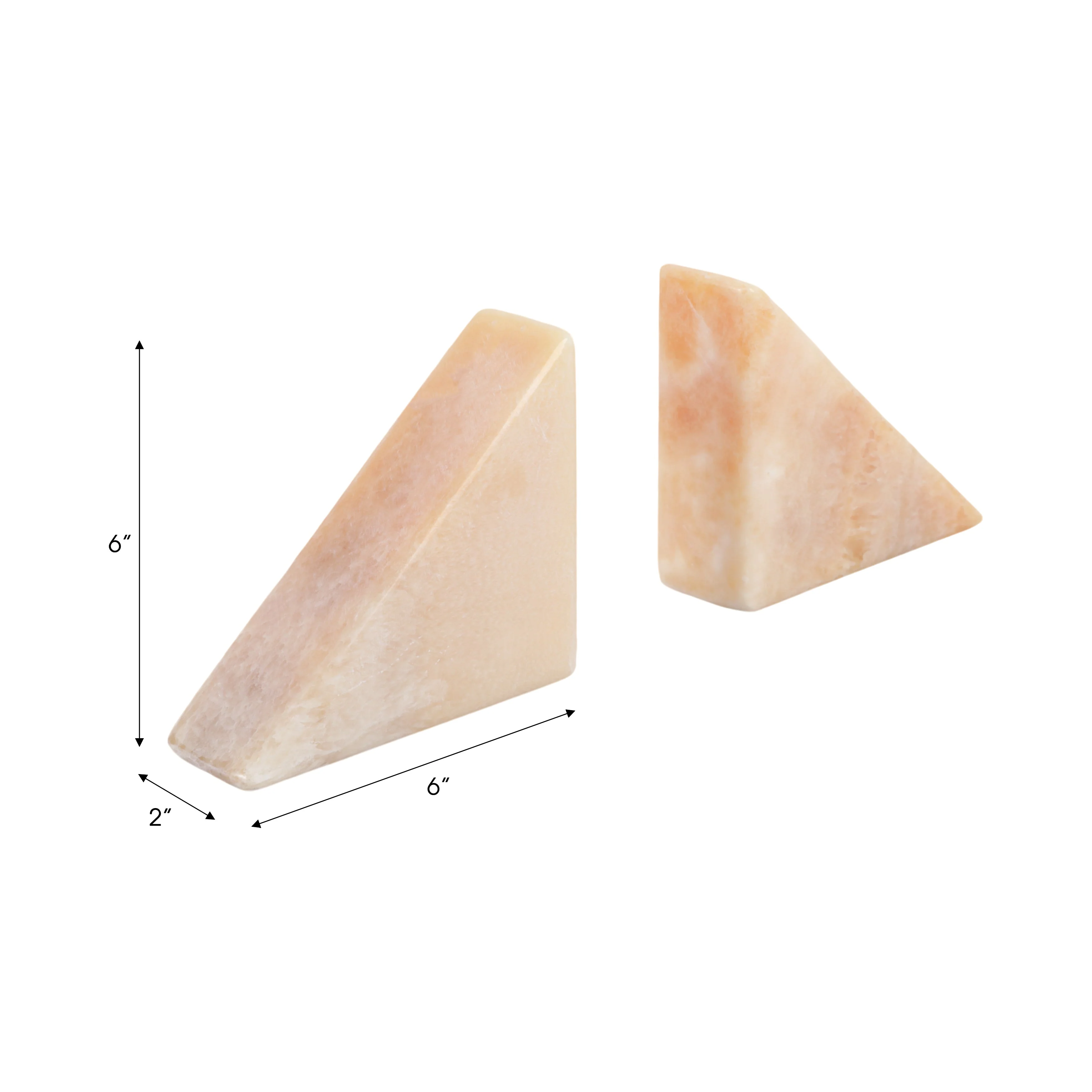 EV20965 | S/2 6" HONEY ONYX BOOKENDS