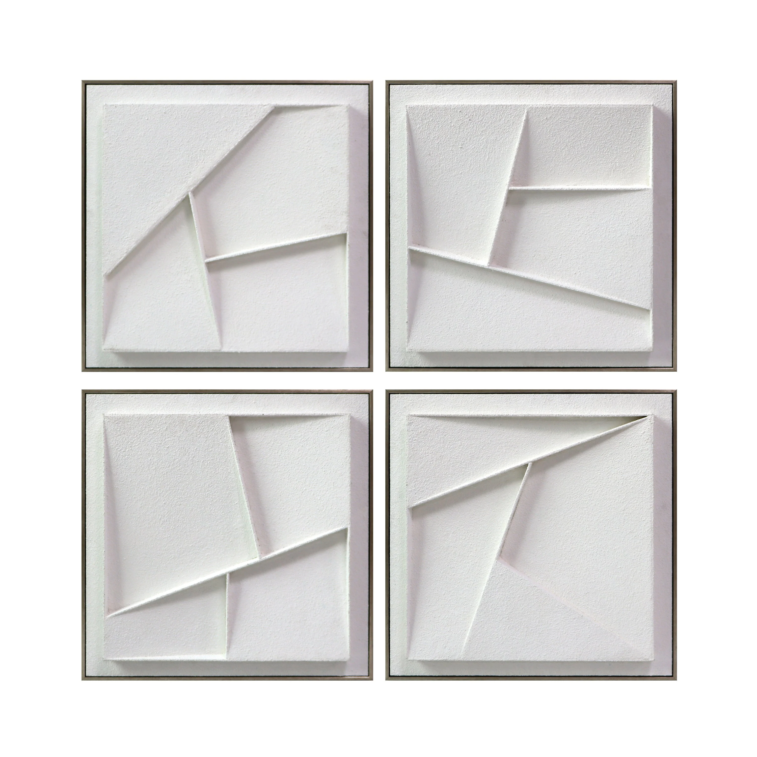 EV70380 S/2 24X59 TRINITY DIMENSIONAL PLASTER WALL ART( Sagebrook Home )