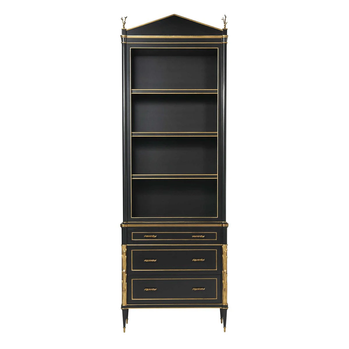 Faux Bois Cabinet, Black/Gold 3 Cartons - Image 2