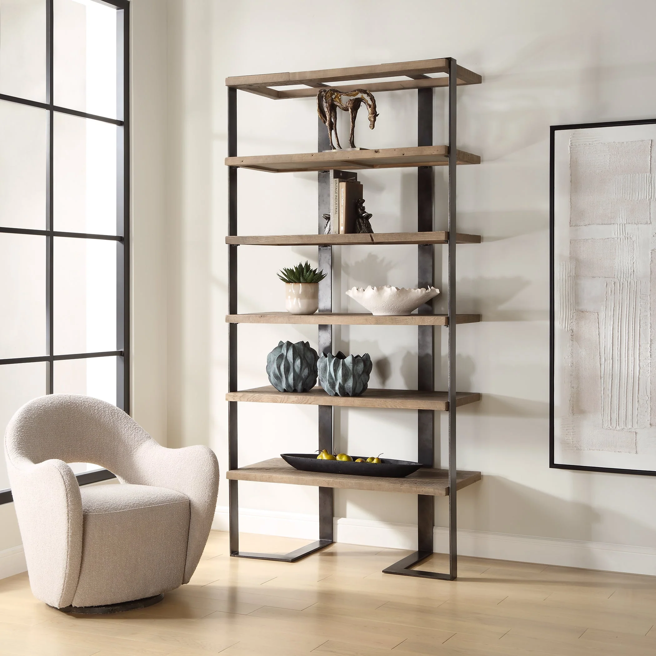 Felix Reclaimed Oak Etagere - Image 3