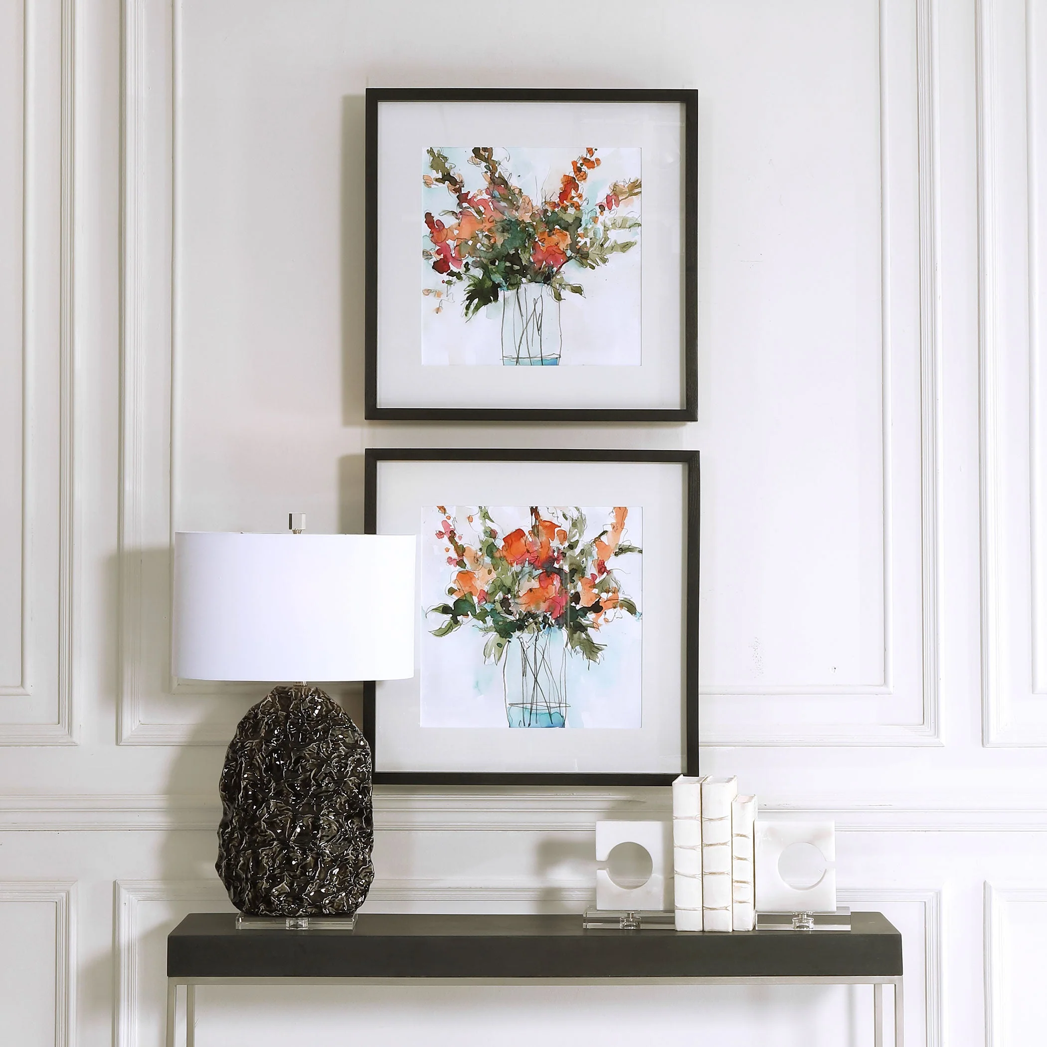 Fresh Flowers Framed Prints, S/2 - Image 3