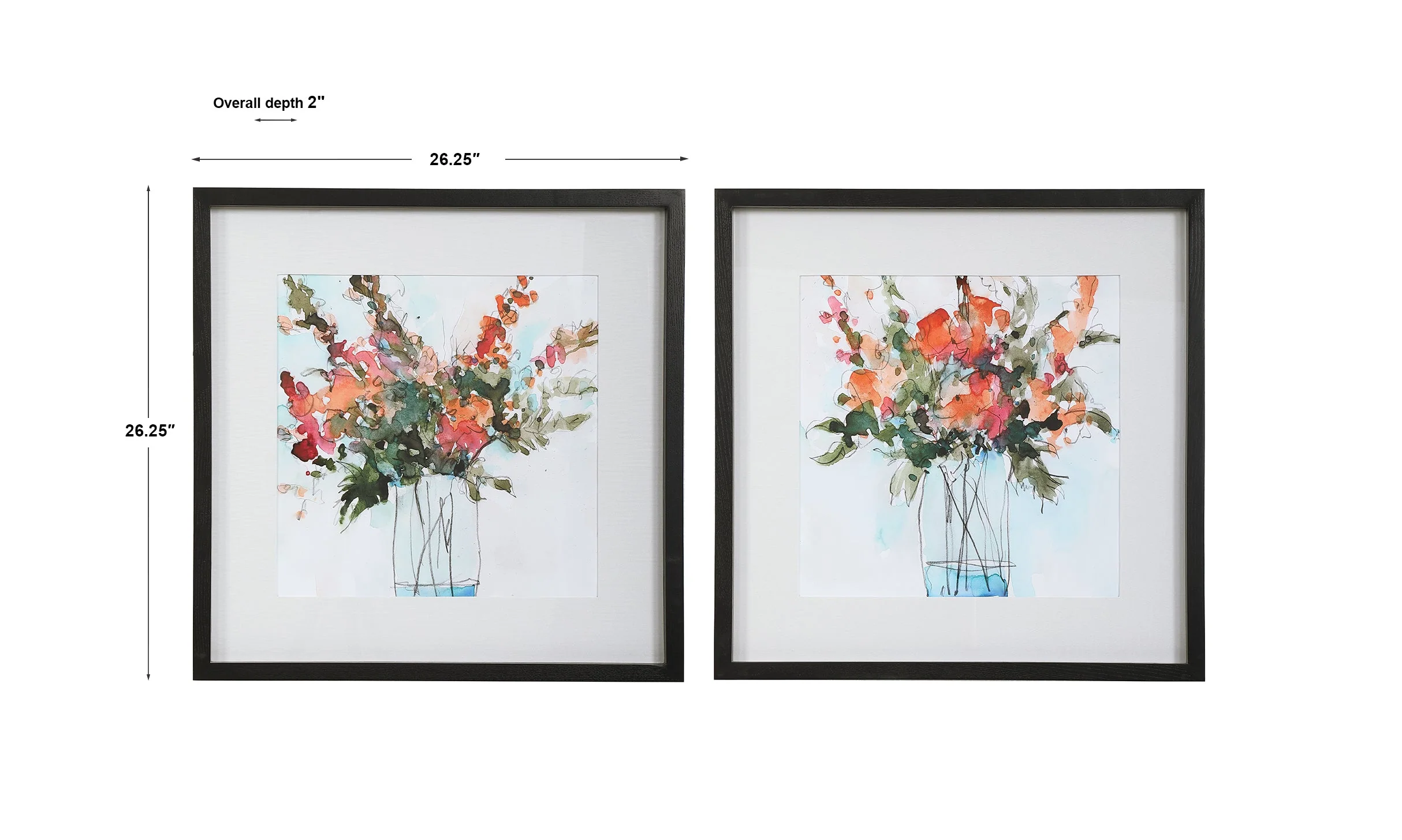 Fresh Flowers Framed Prints, S/2 - Image 4