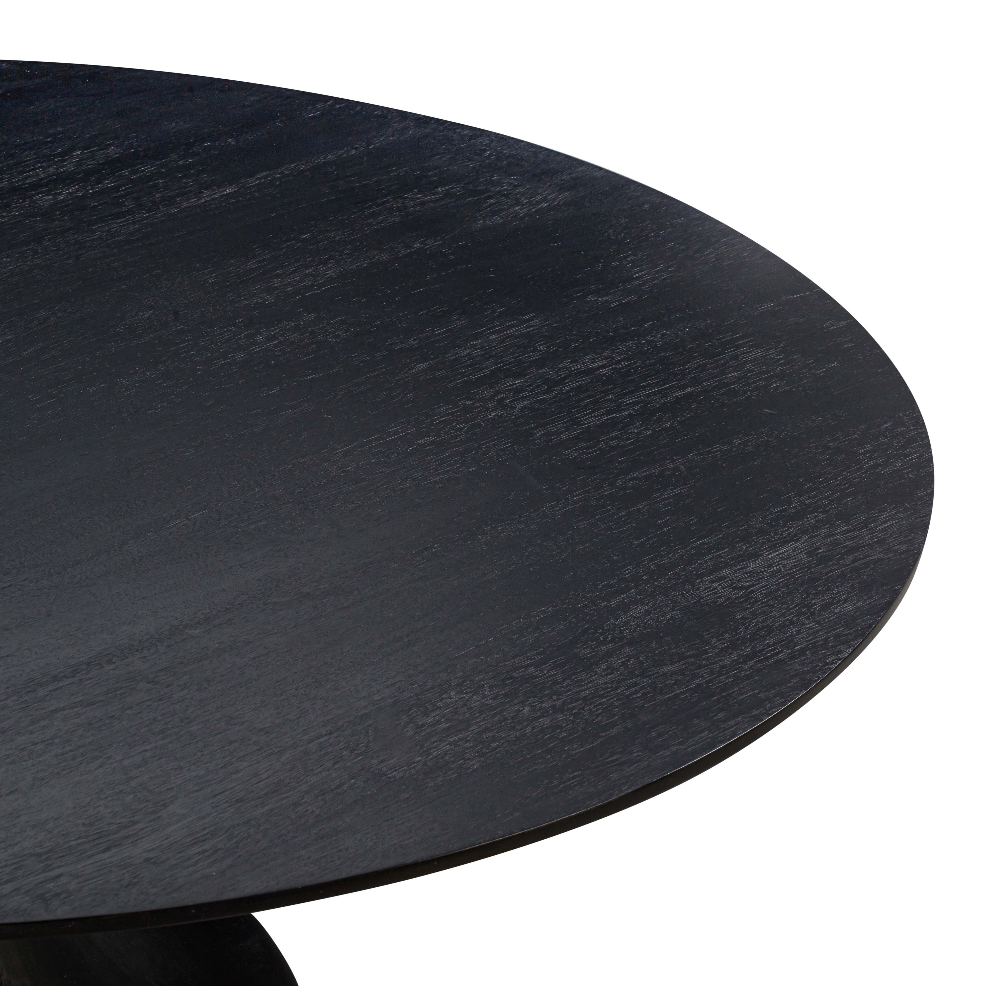 Gevra Black Acacia & Faux Plaster Dining Table - Image 6