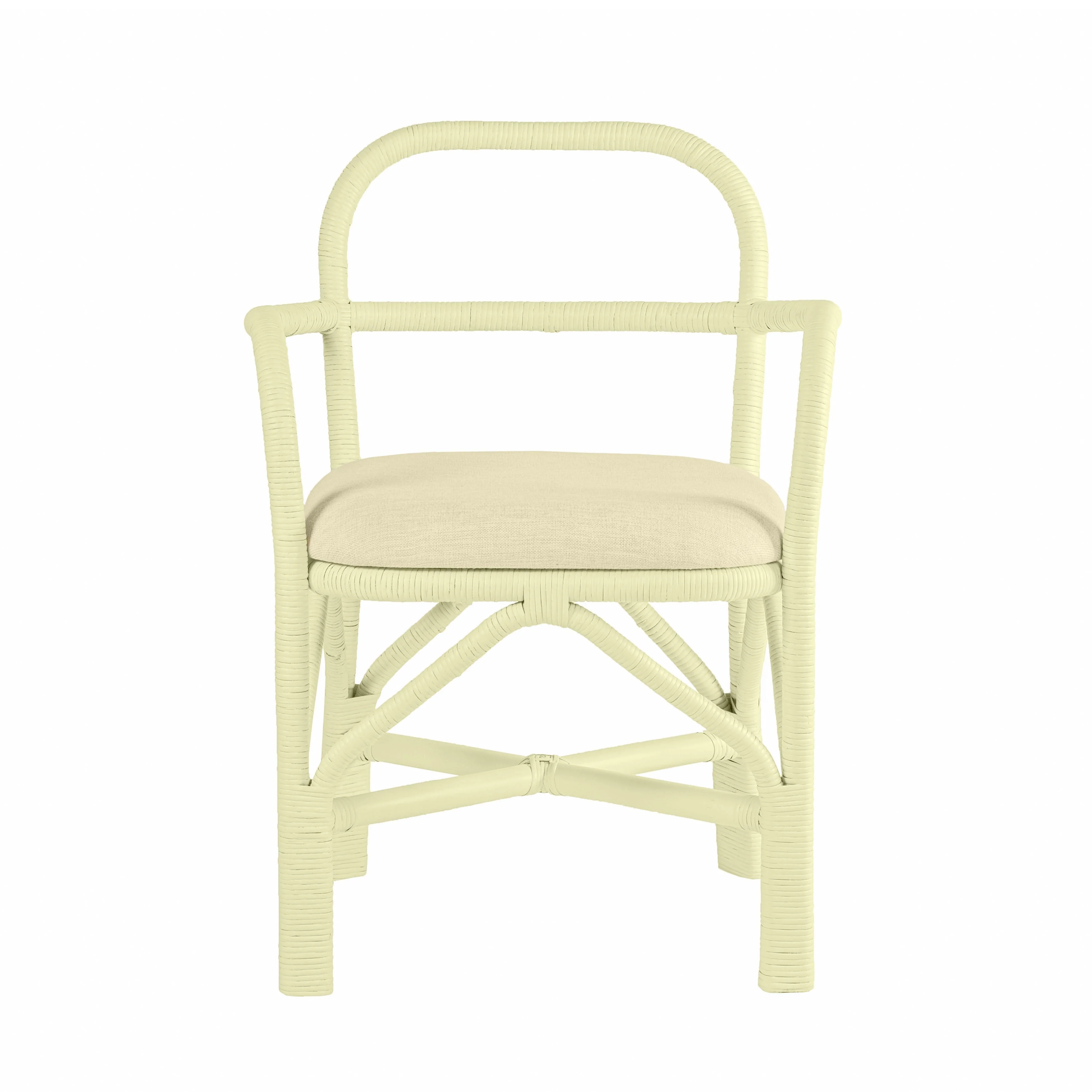 Ginny Cream Rattan Dining Chair - Image 3