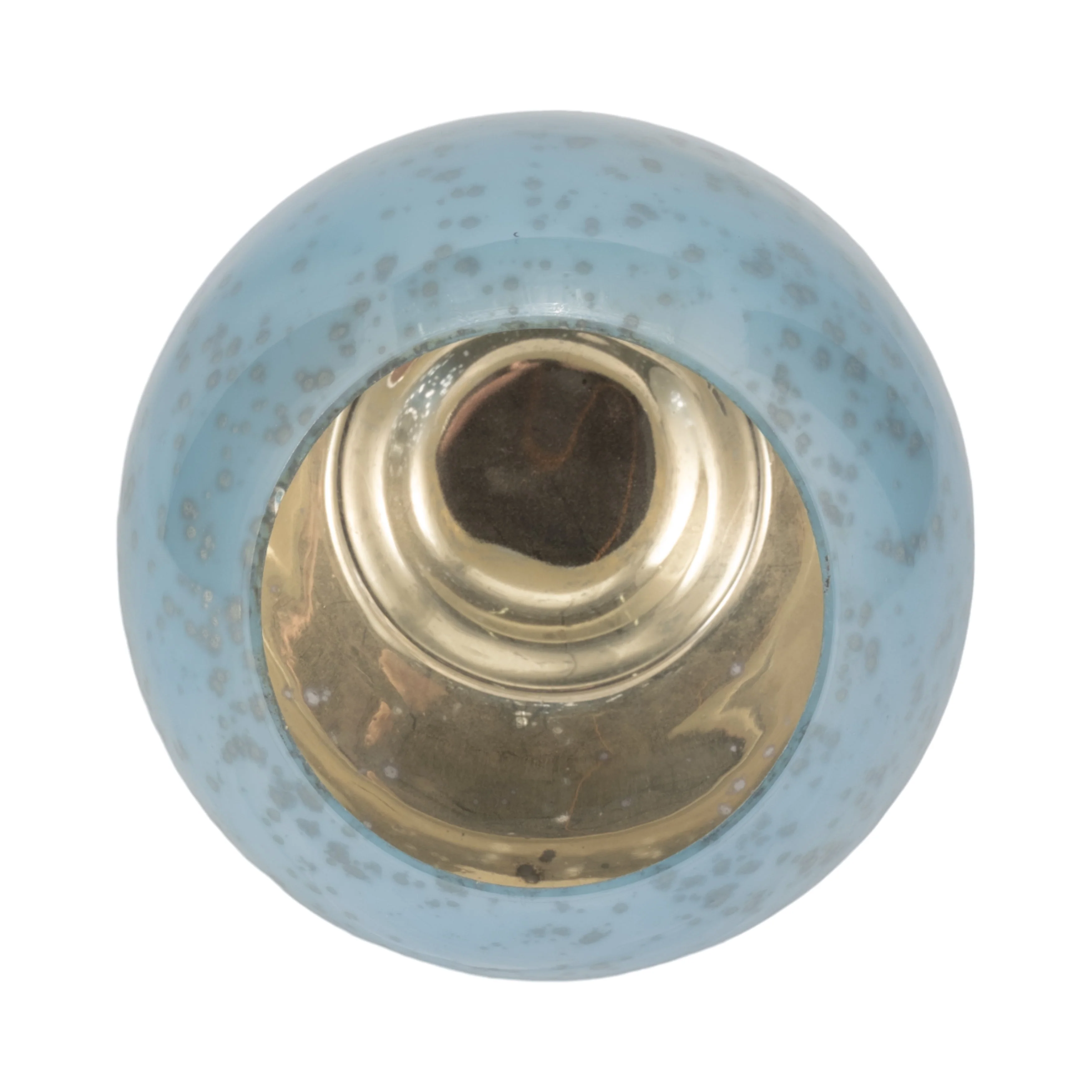 Glass, 13" Bowl Pillar Holder Marble Base, Aqua/wh - Image 13