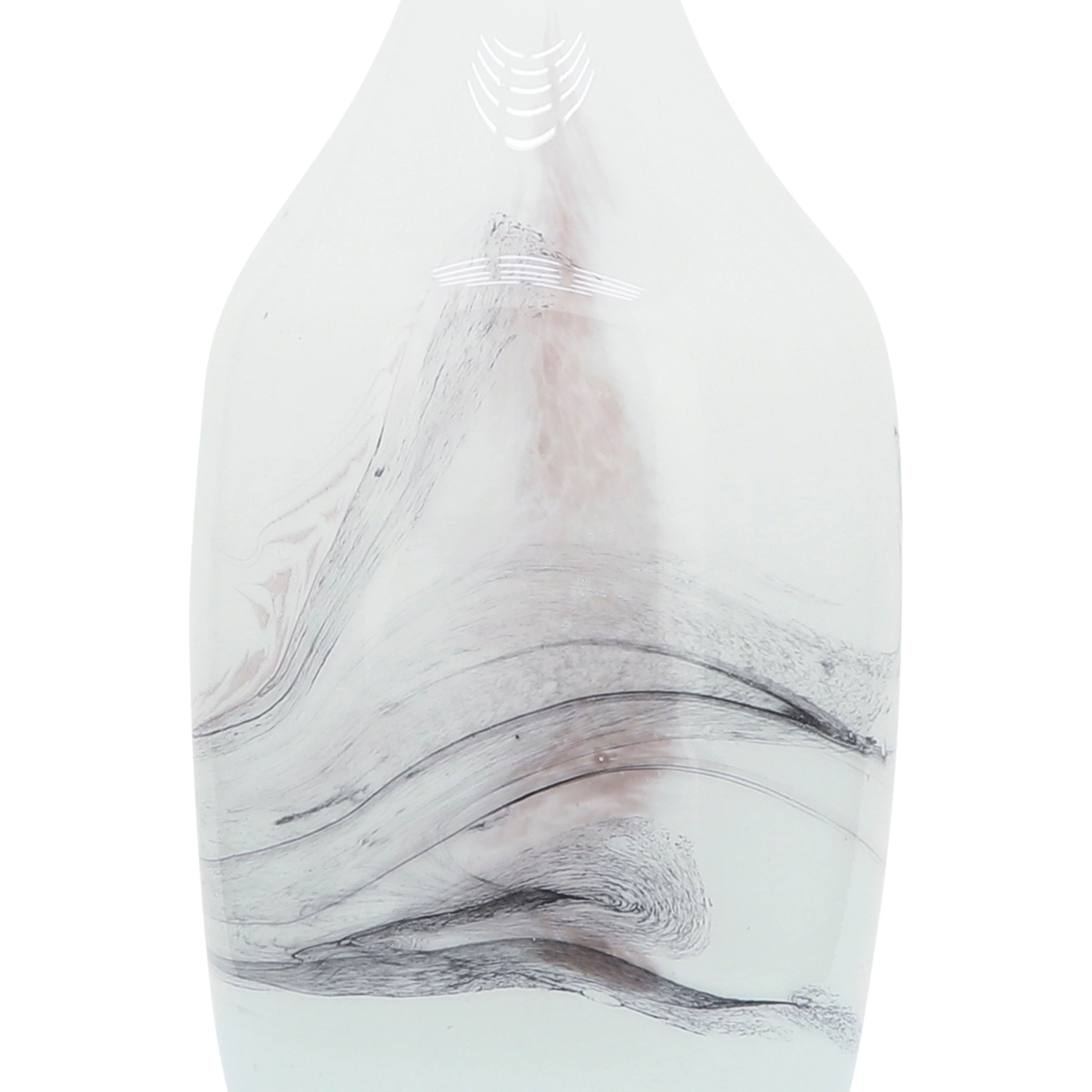 Glass, 14''H, Abstract Vase-White - Image 7