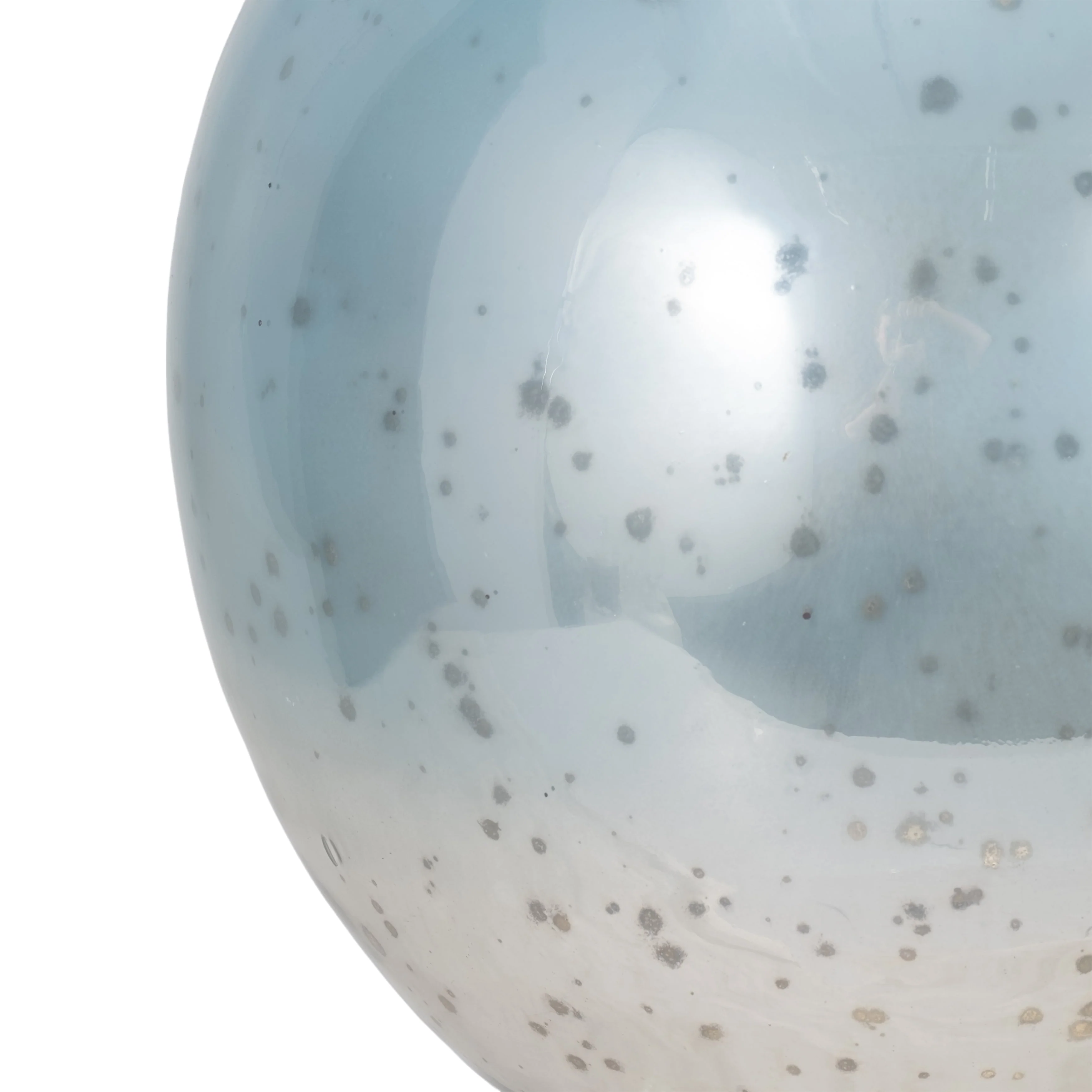 Glass, 15" Bowl Pillar Holder Marble Base, Aqua/wh - Image 12