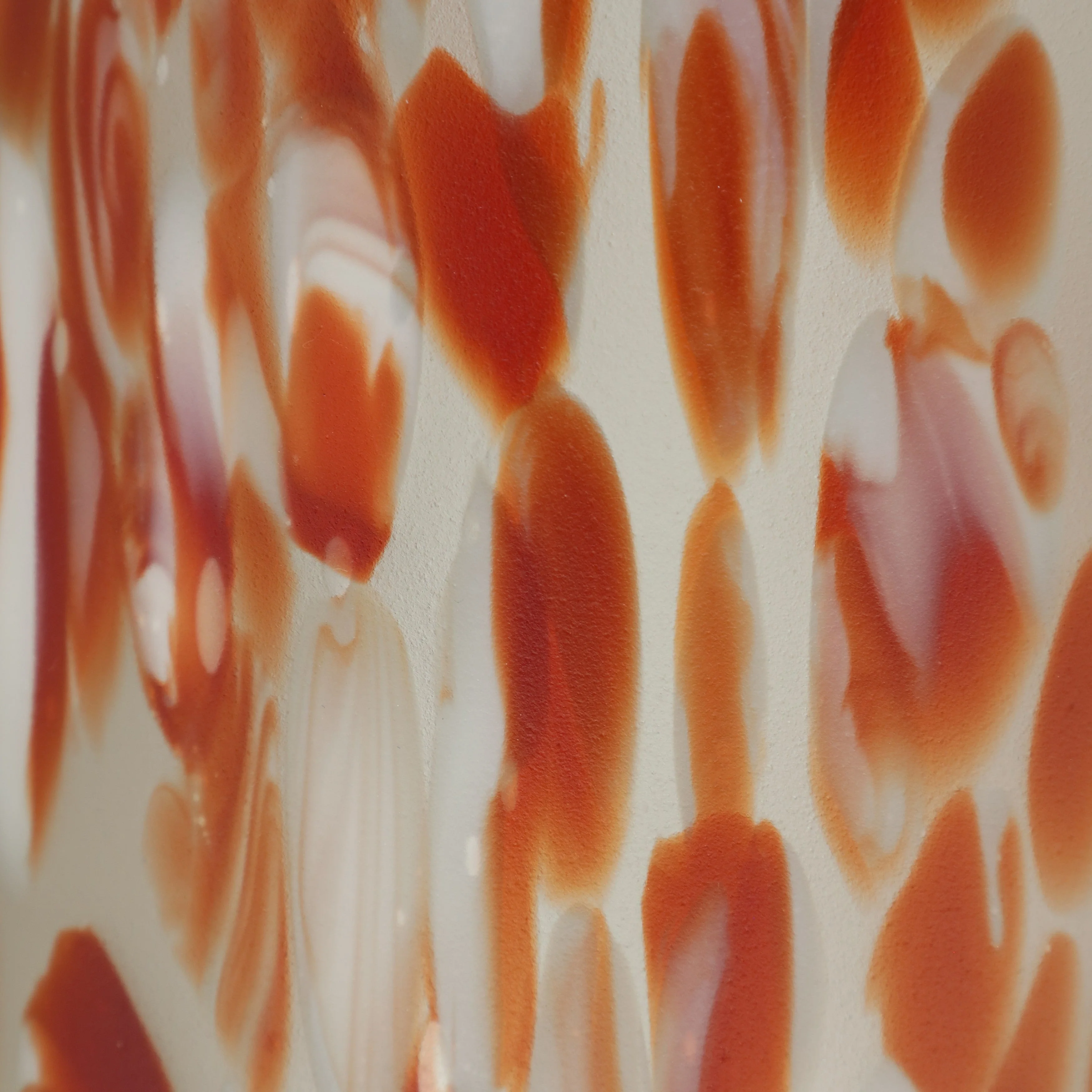 GLASS, 17''H, FROSTED VASE WITH RED DETAIL-GRAY - Image 5