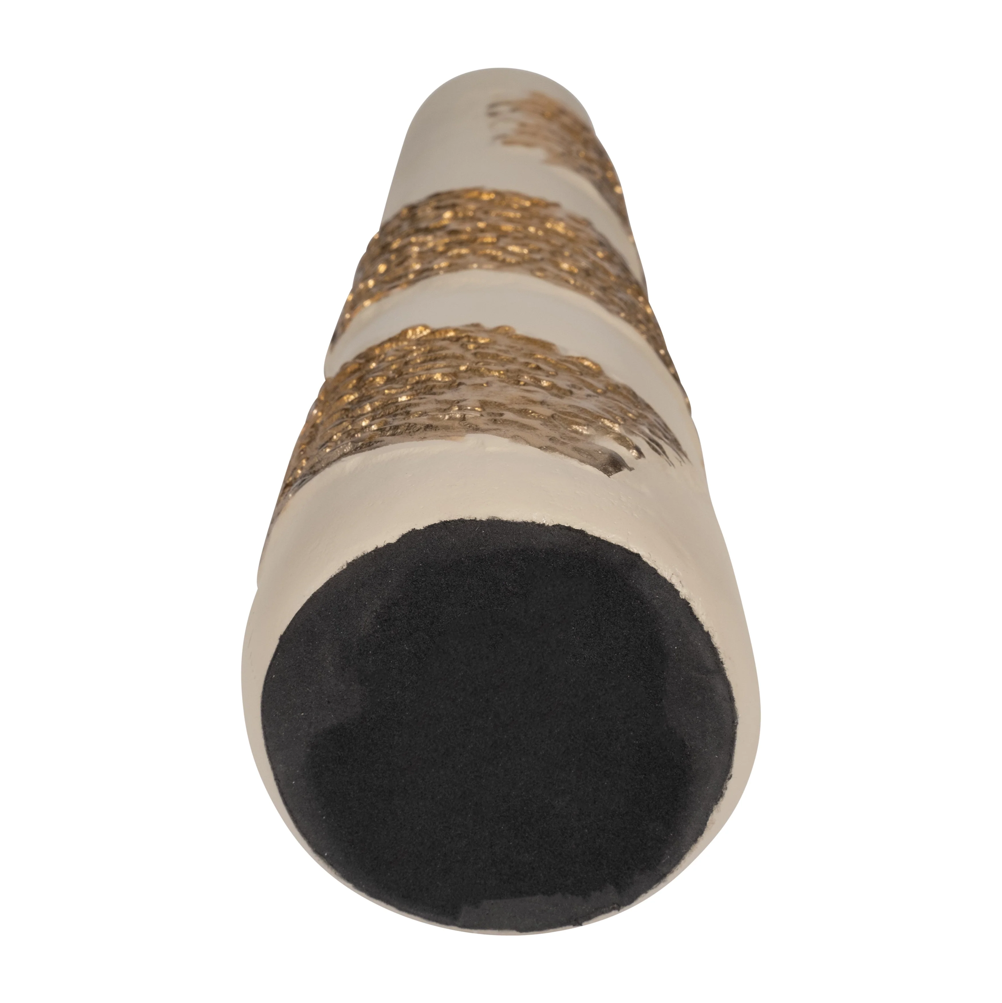 Glass, 22" Aluminum Wrapped Vase, White/gold - Image 13