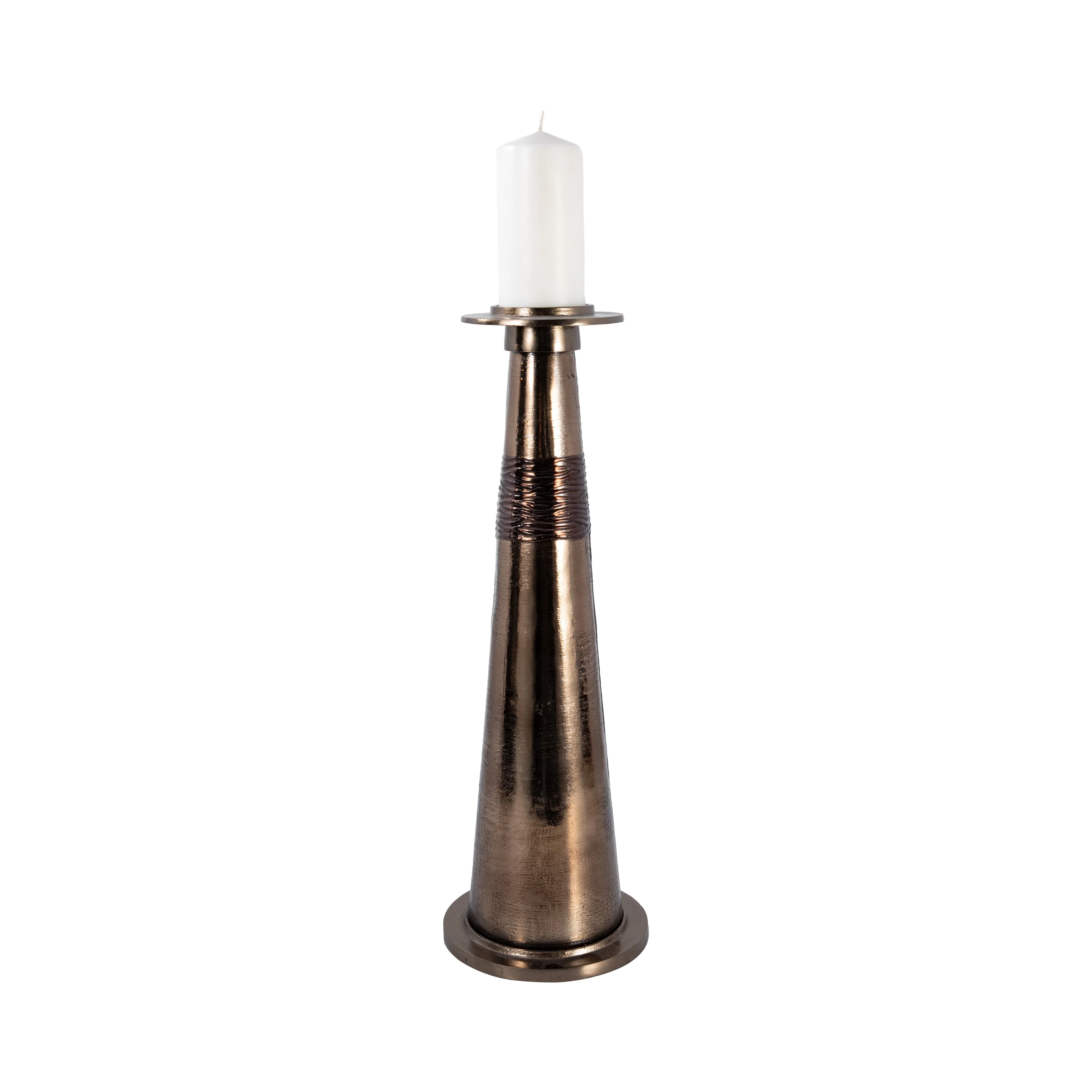 Glass, 24" Pillar Holder, Bronze - Image 13