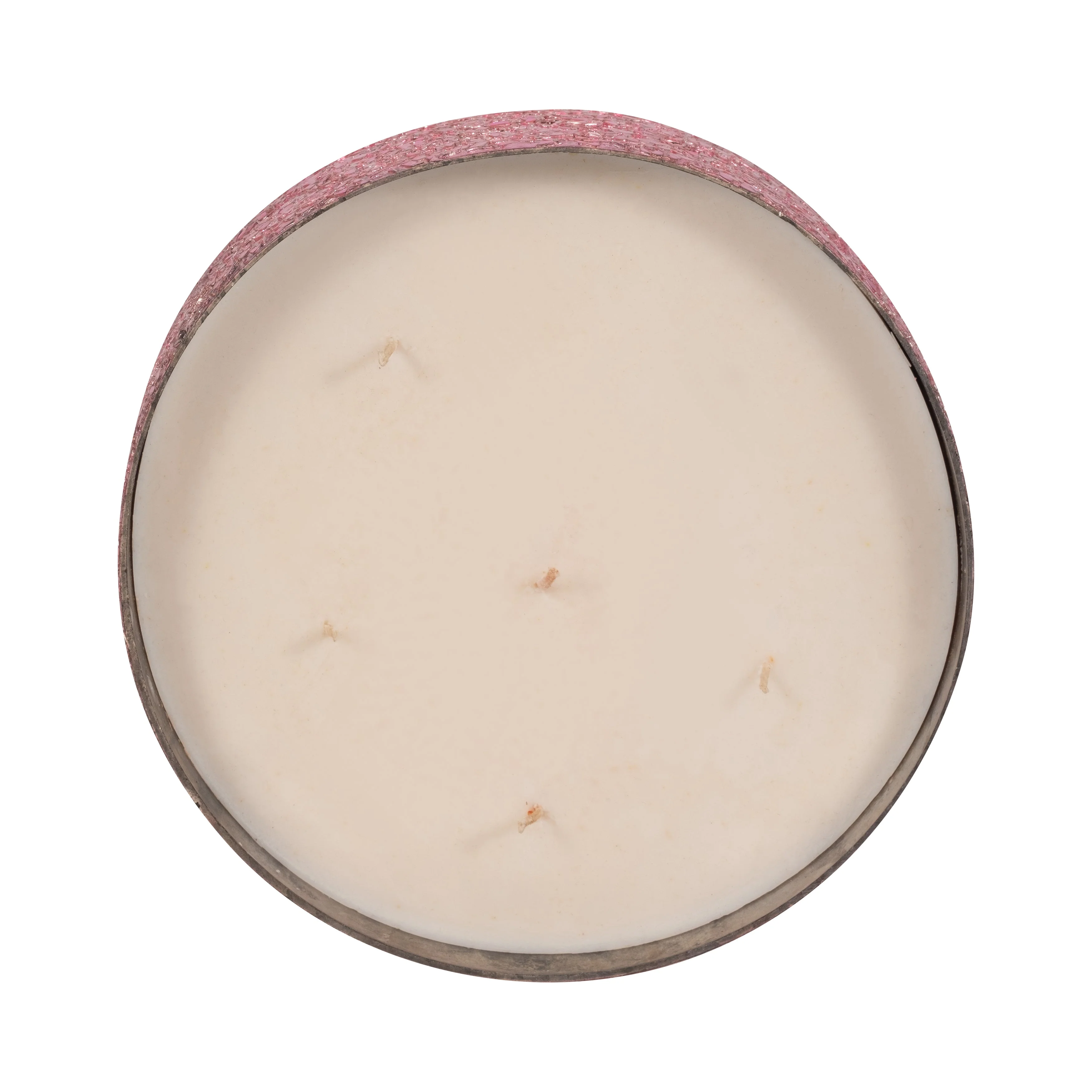 Glass, 8" 49 Oz Crackled Bowl Scented Candle, Pink - Image 17
