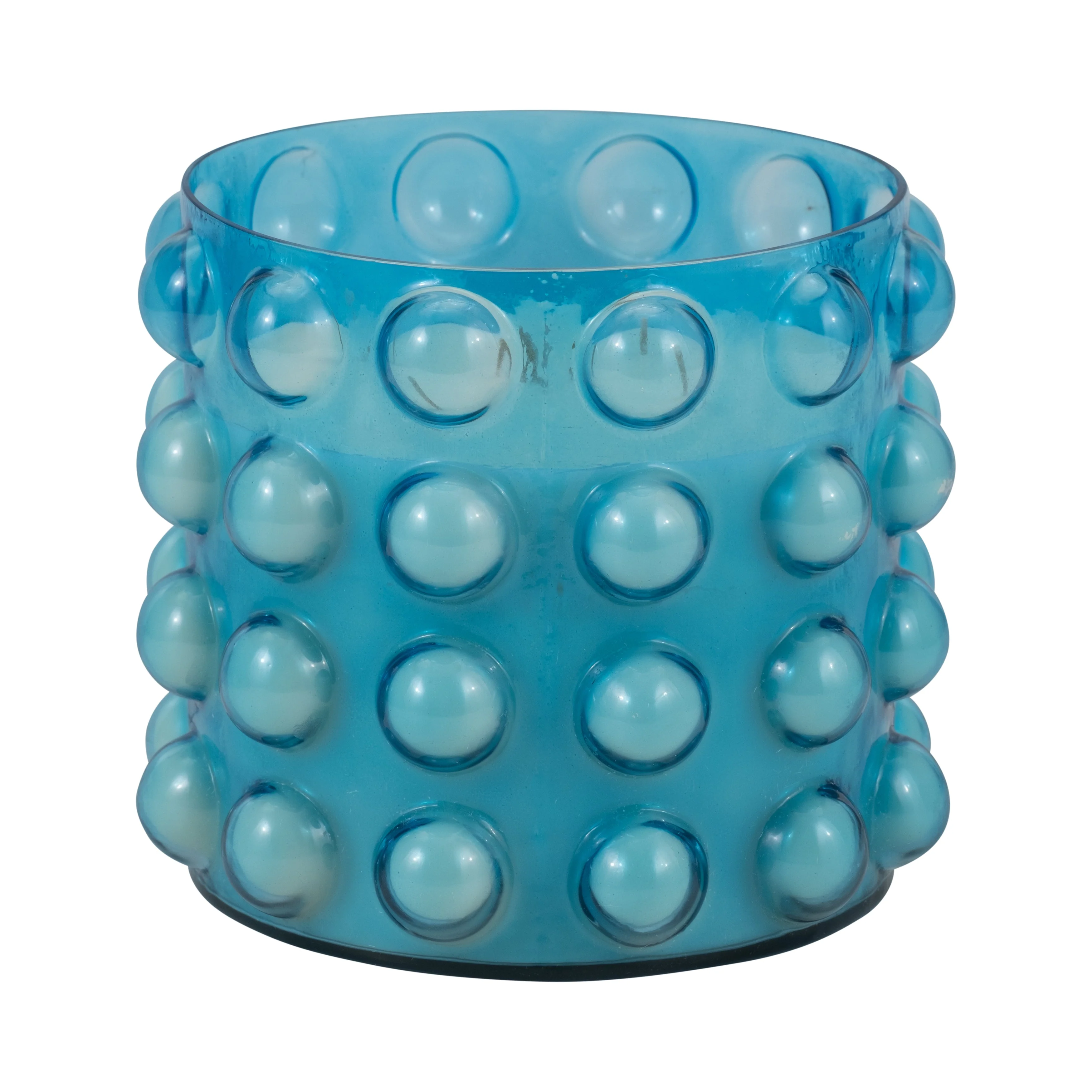 Glass, 9" 81 Oz Bubble Candle, Blue - Image 13