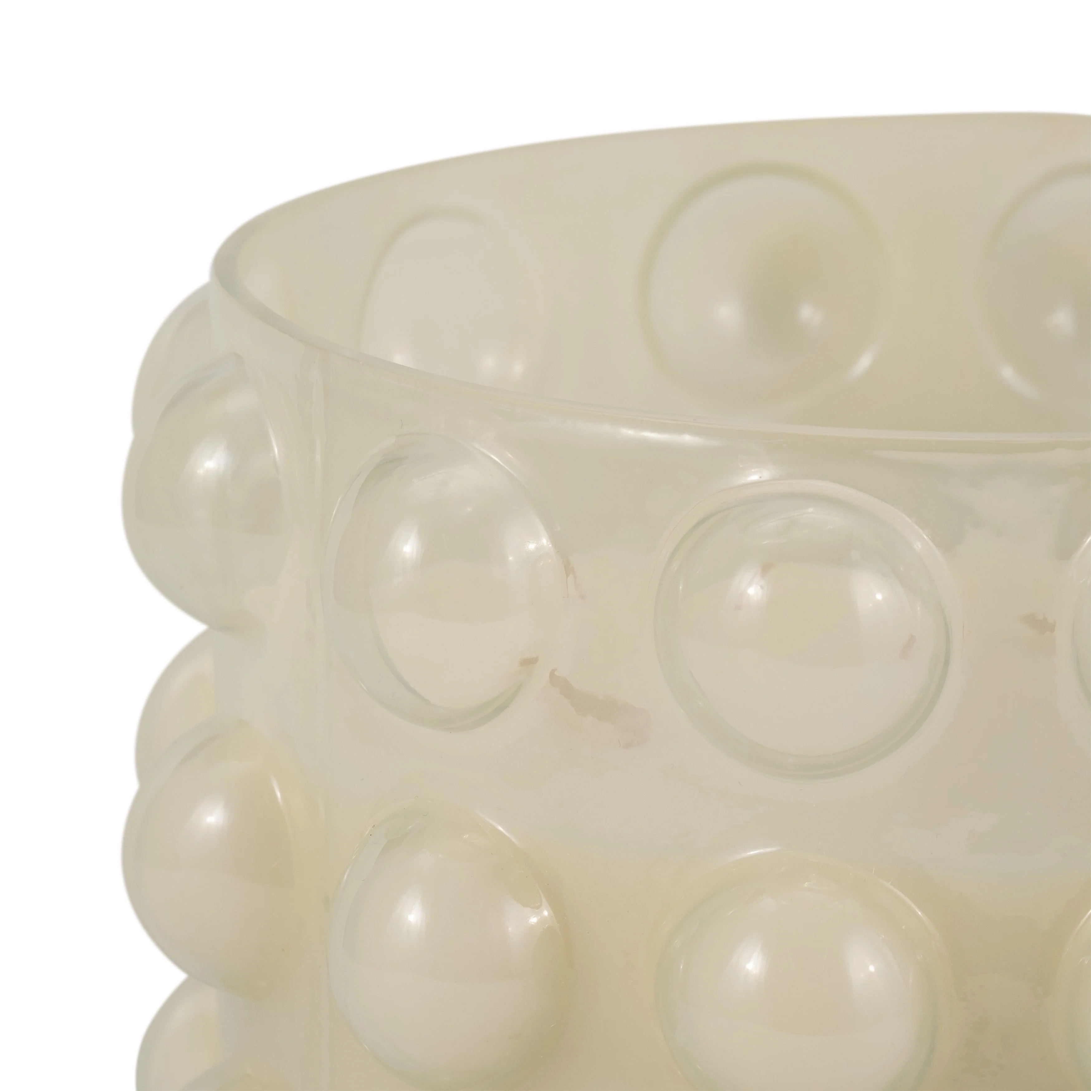 Glass, 9" 81 Oz Bubble Candle, Ivory - Image 5