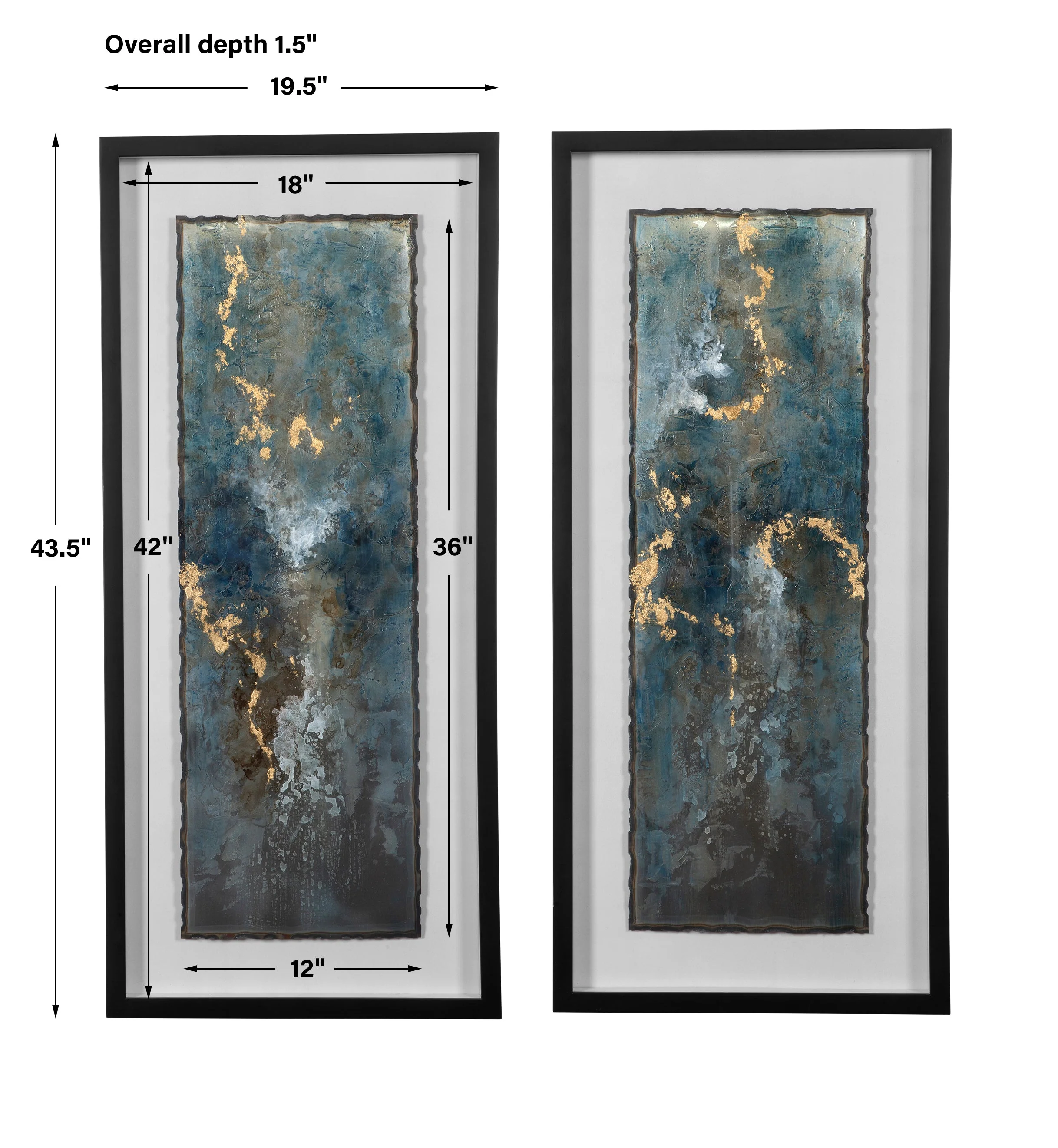 Glimmering Agate Framed Prints, S/2 - Image 4