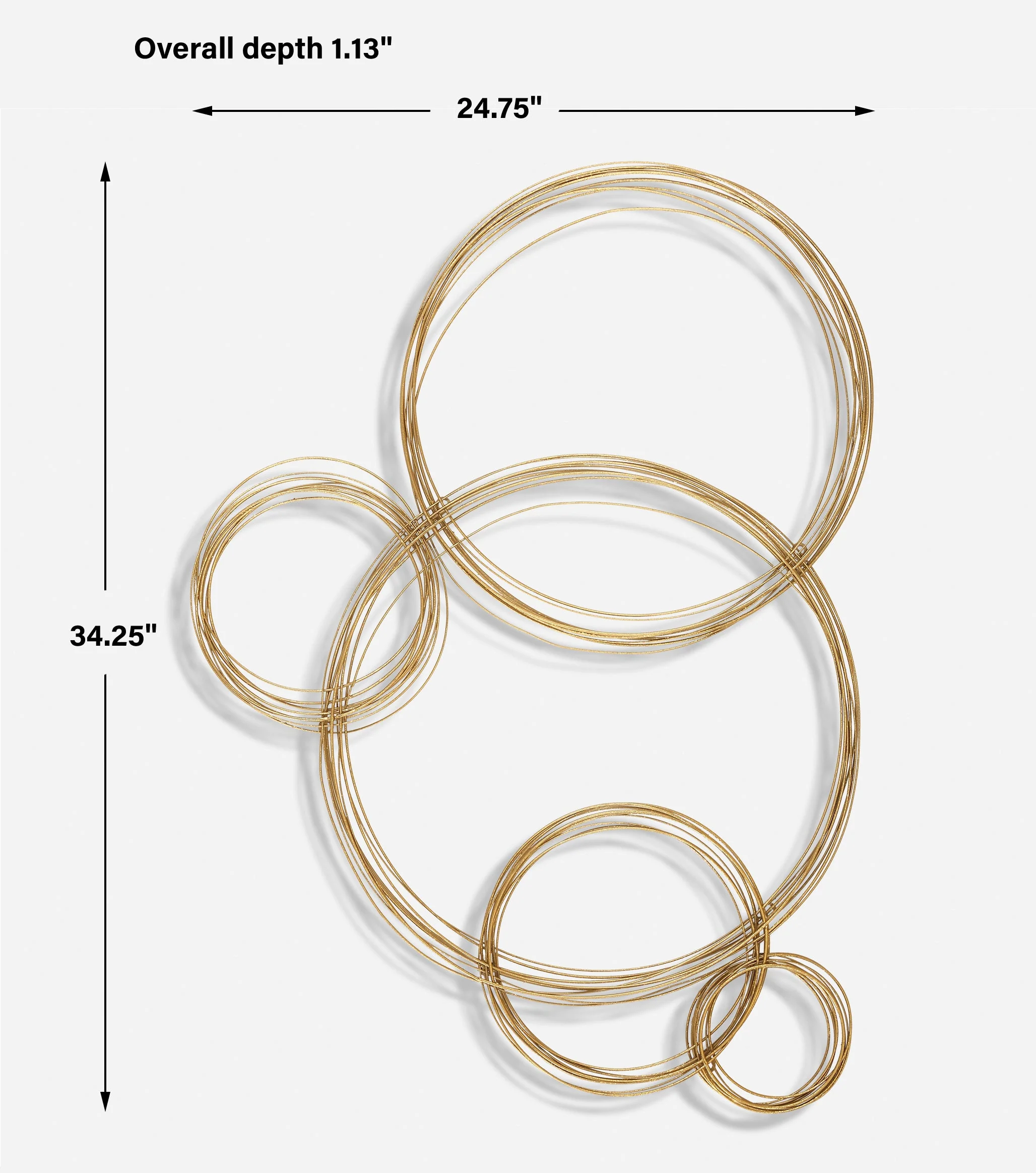 Golden Bubbles Metal Wall Decor - Image 3
