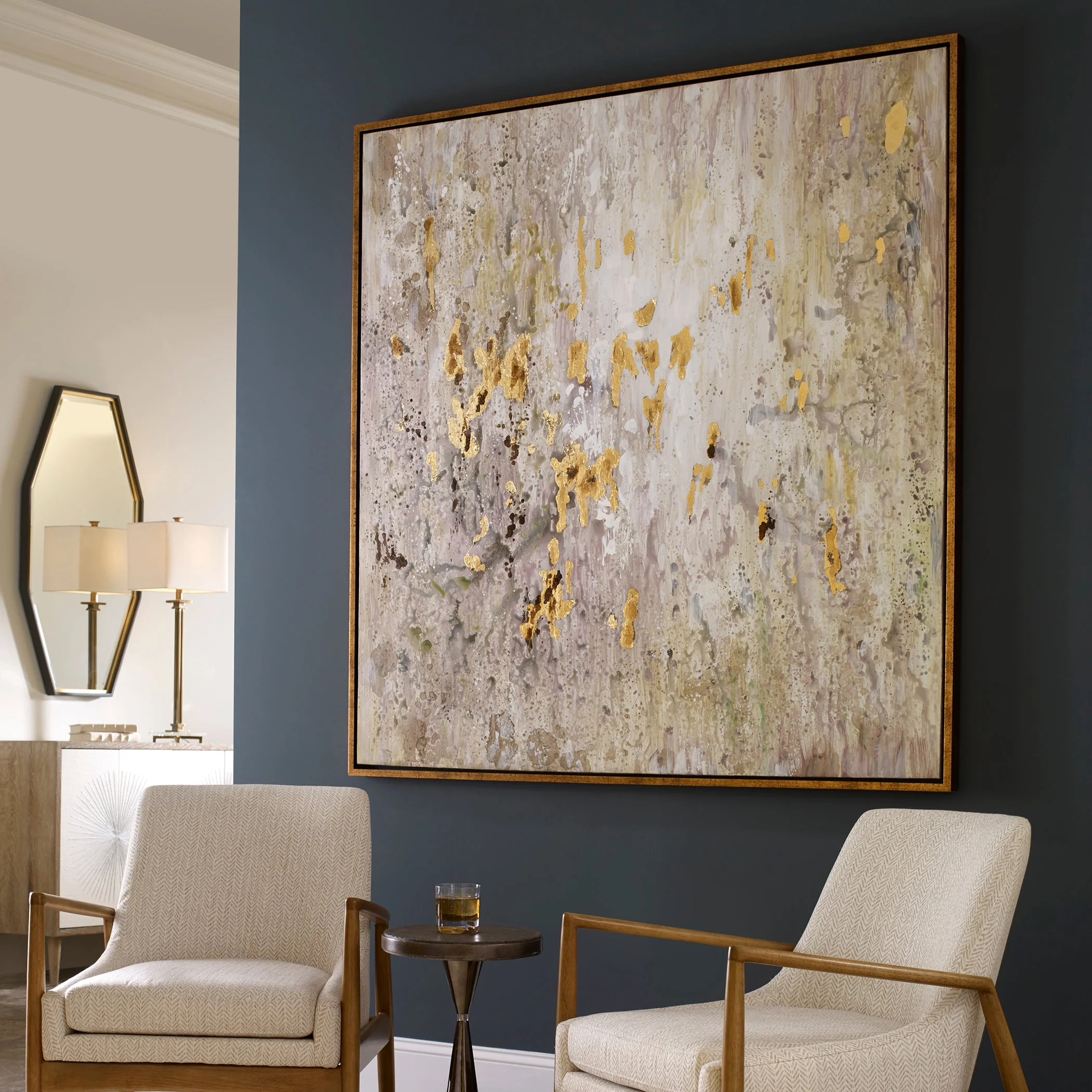 Golden Raindrops Hand Painted Canvas - Image 7