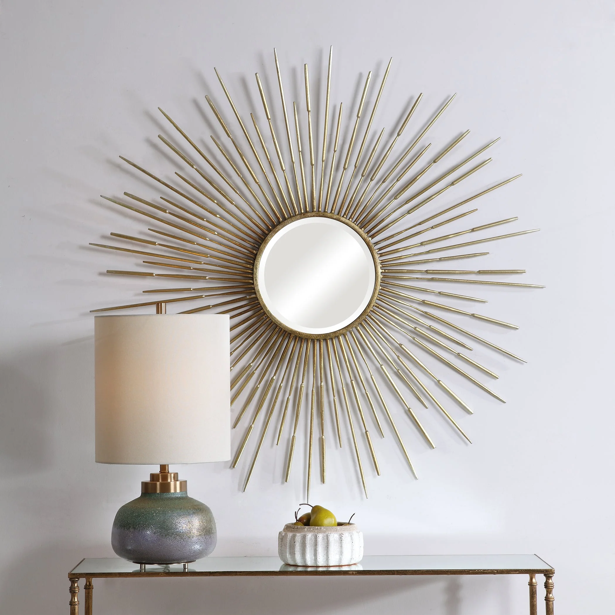 Golden Rays Round Mirror - Image 5