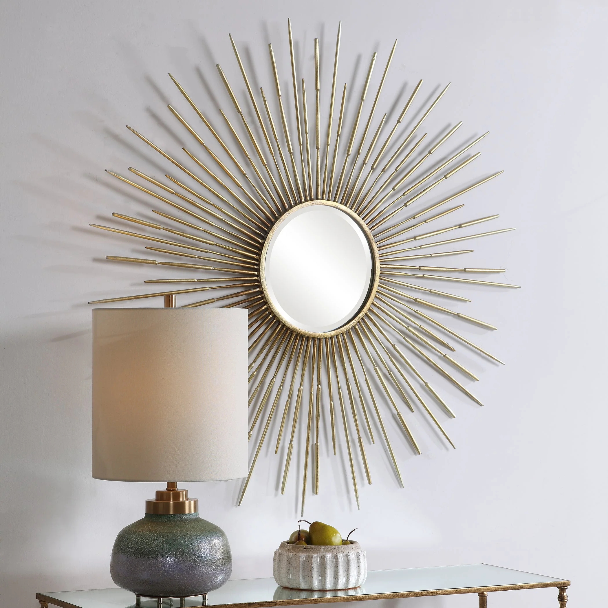 Golden Rays Round Mirror - Image 6