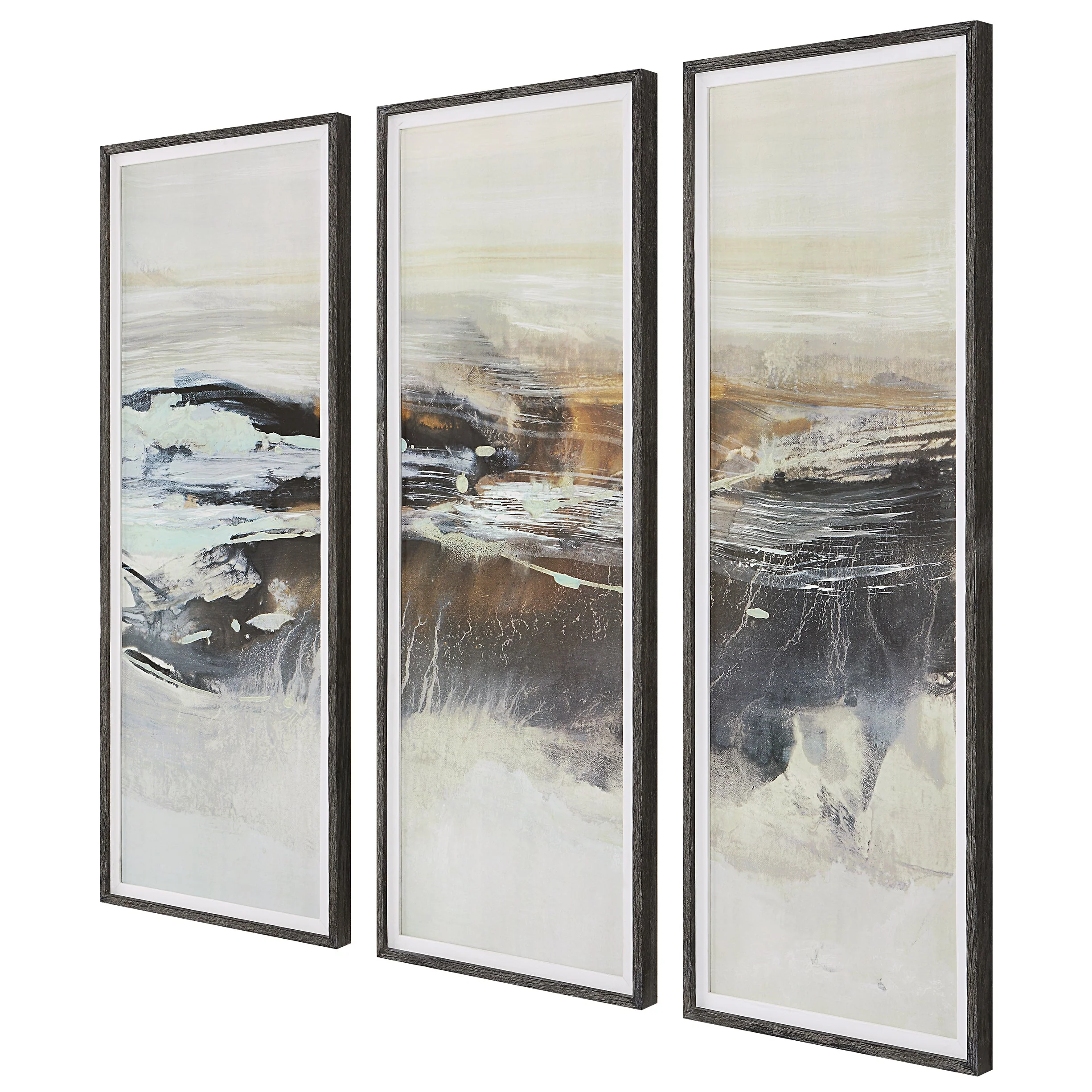 Graphite Horizon Framed Prints, S/3 - Image 7