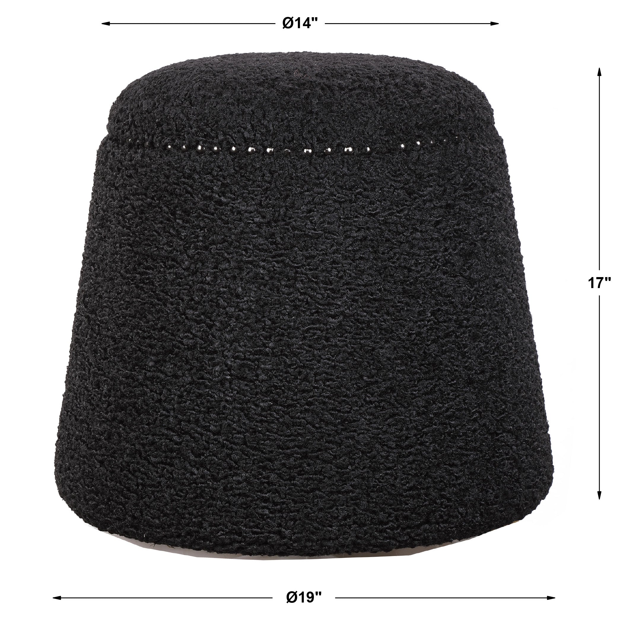 Gumdrop Ottoman, Black - Image 3