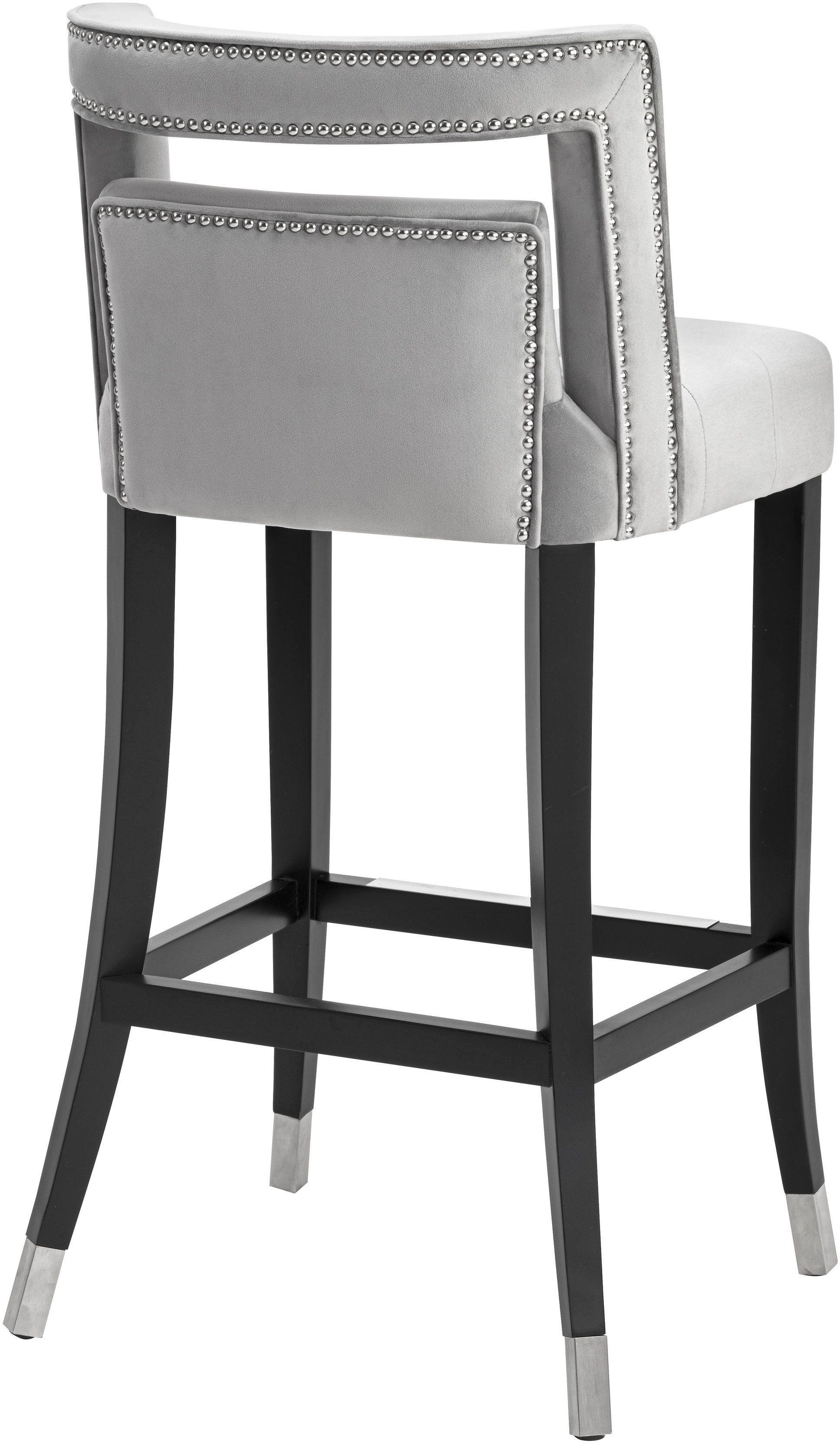 Hart Grey Velvet Counter Stool - Image 4