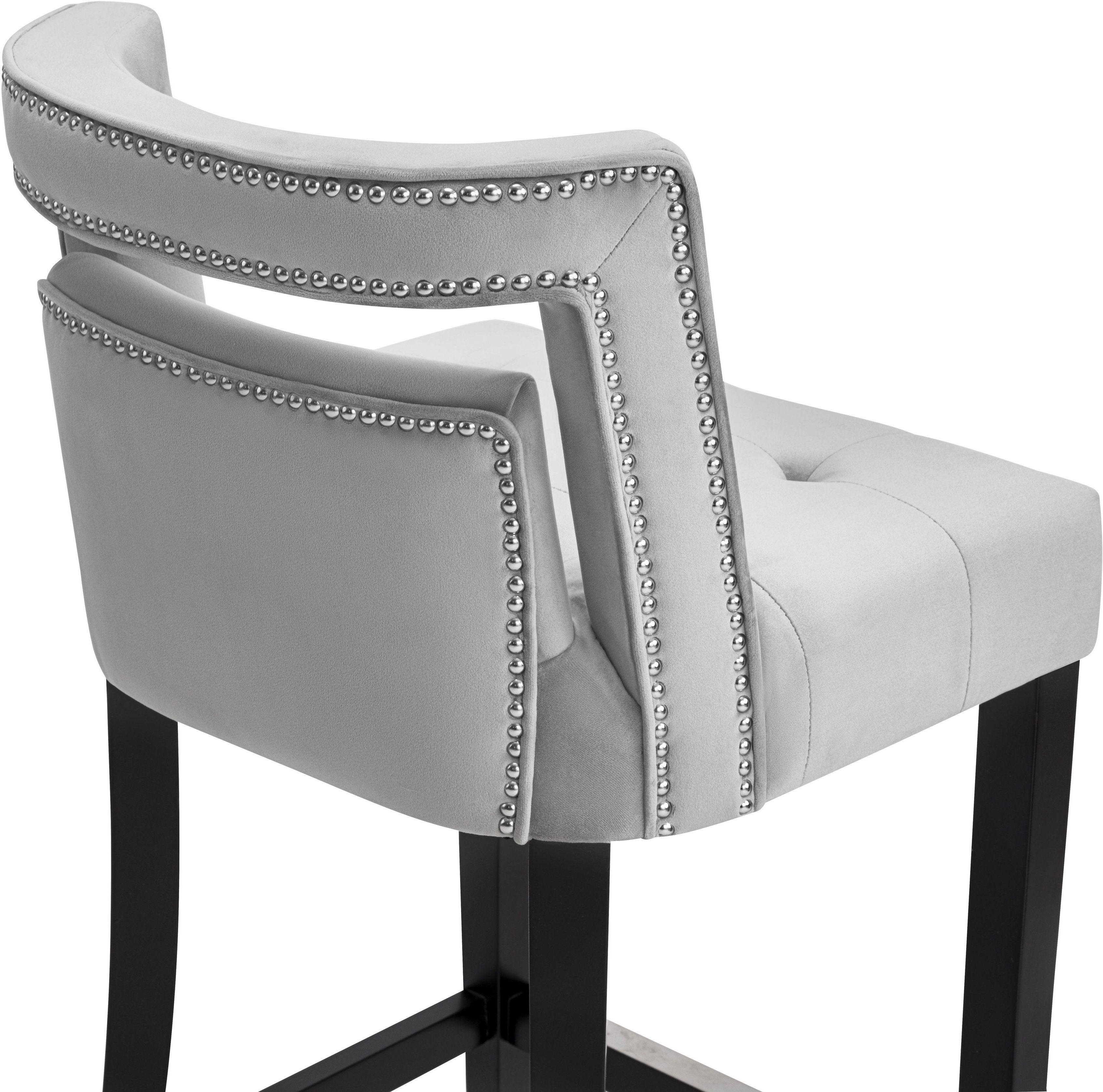Hart Grey Velvet Counter Stool - Image 5