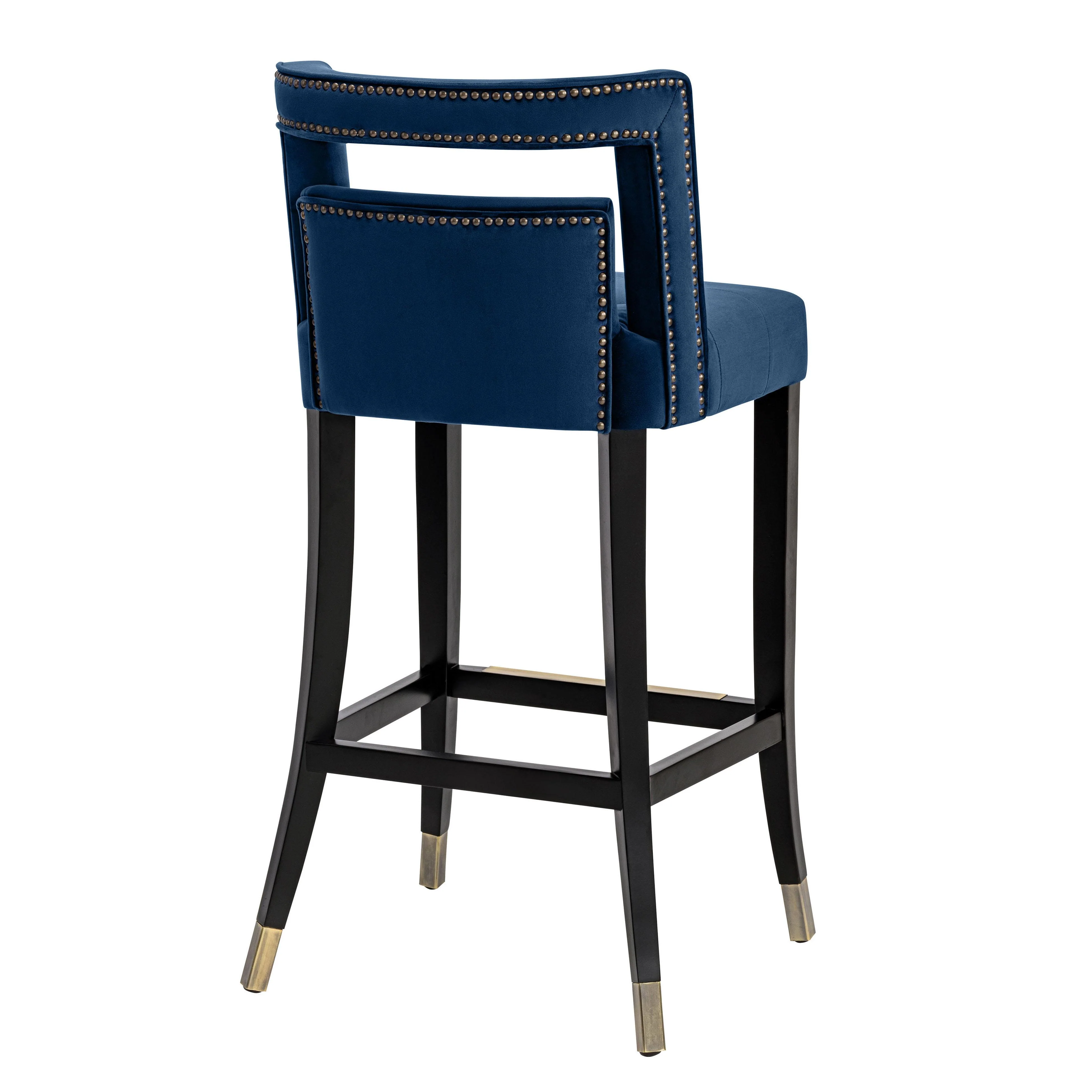 Hart Navy Velvet Bar Stool - Image 4