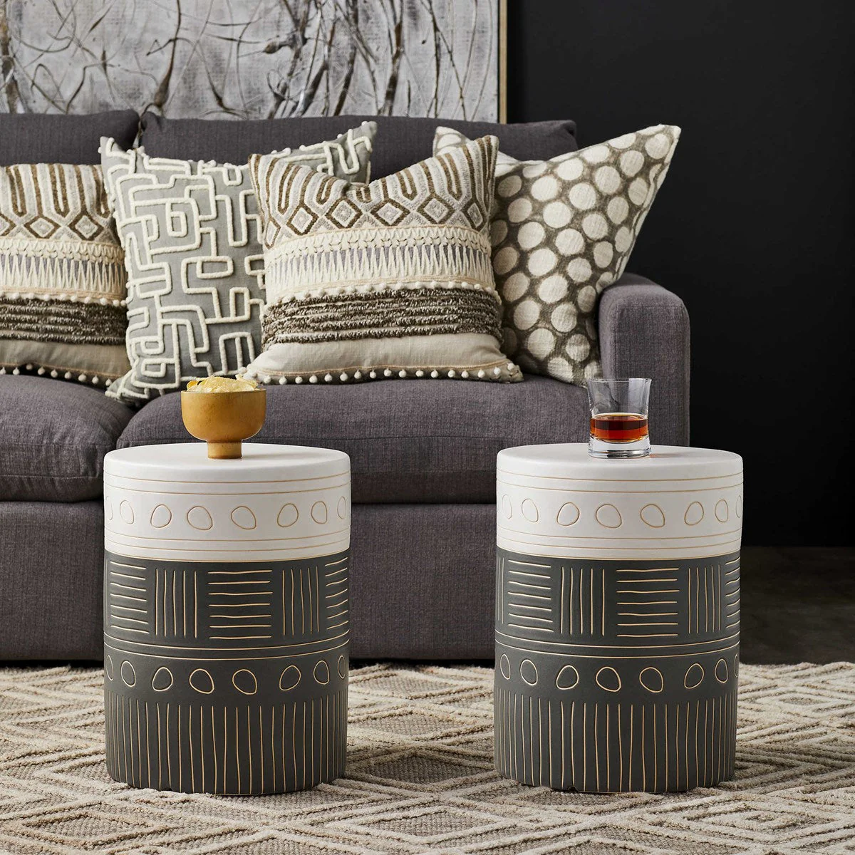 Hieroglyphics Garden Stool - Image 2