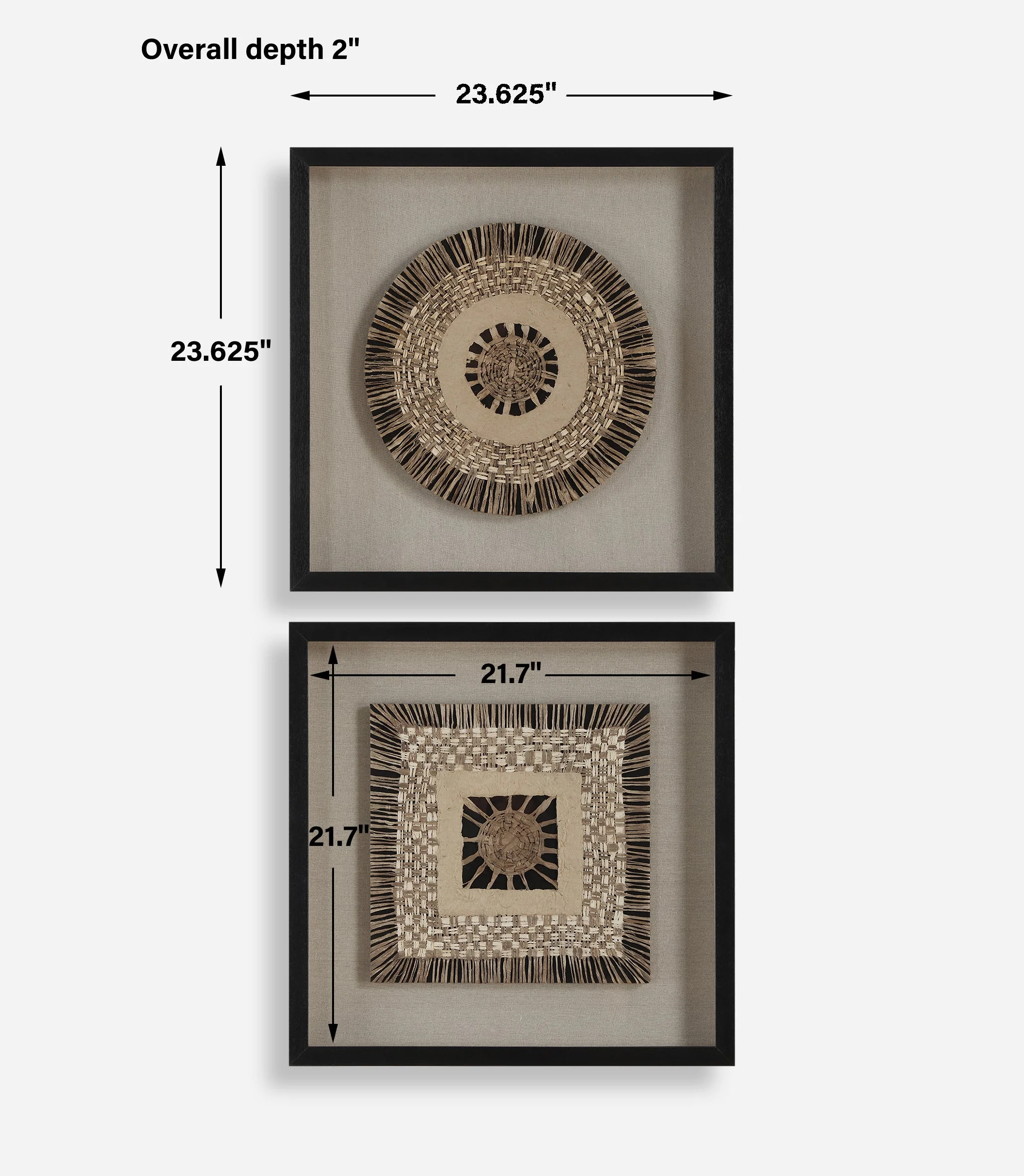 Intertwine Knit Paper Shadow Box, S/2 - Image 9