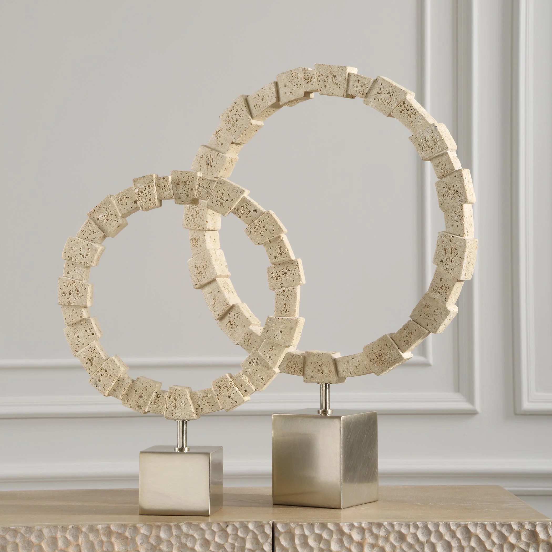 Ivory Fusion Stone Rings, S/2 - Image 3