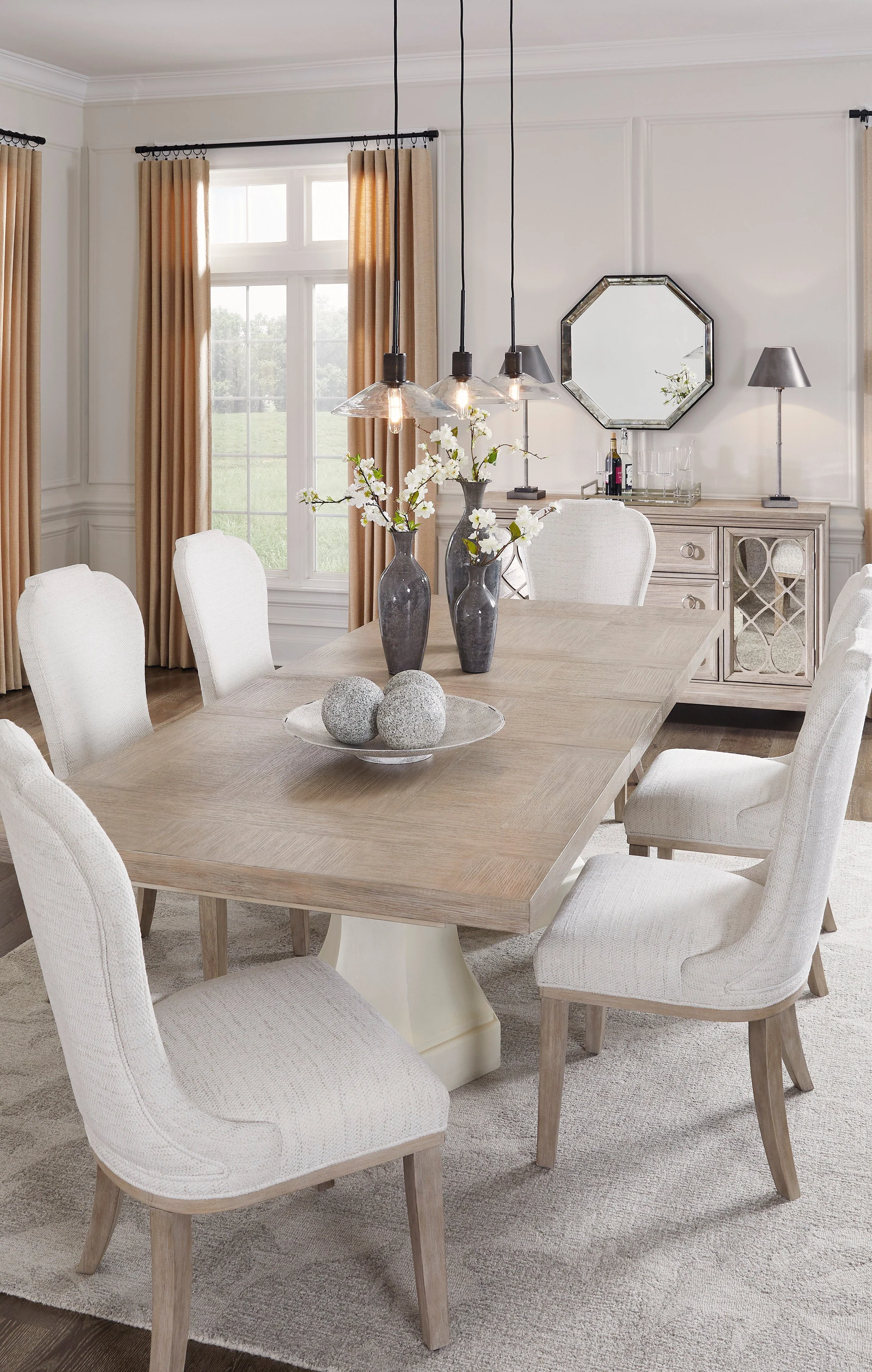 Jorlaina Dining Set 8 Chair - Image 2
