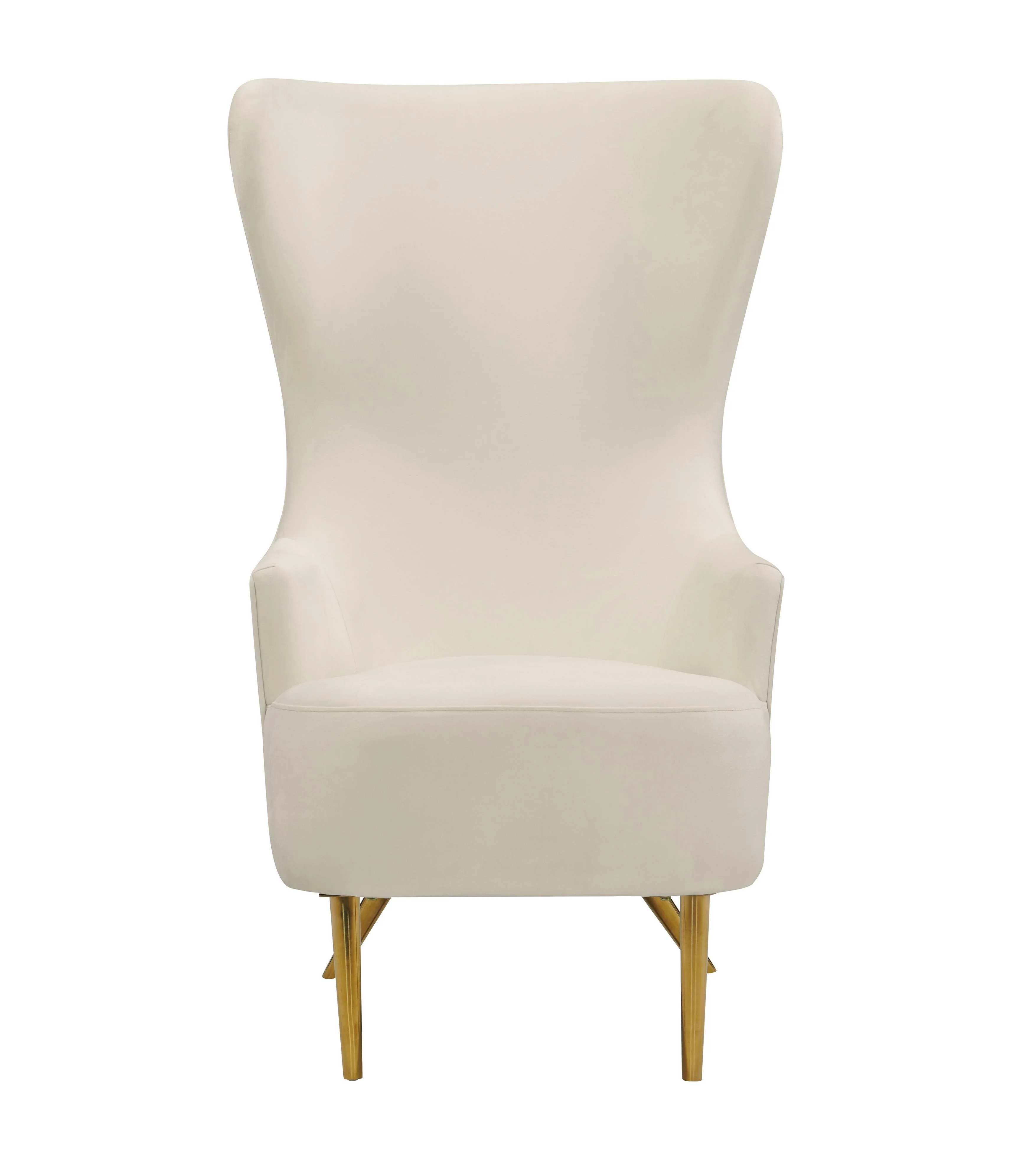 Julia Cream Wingback Velvet Chair - Image 2