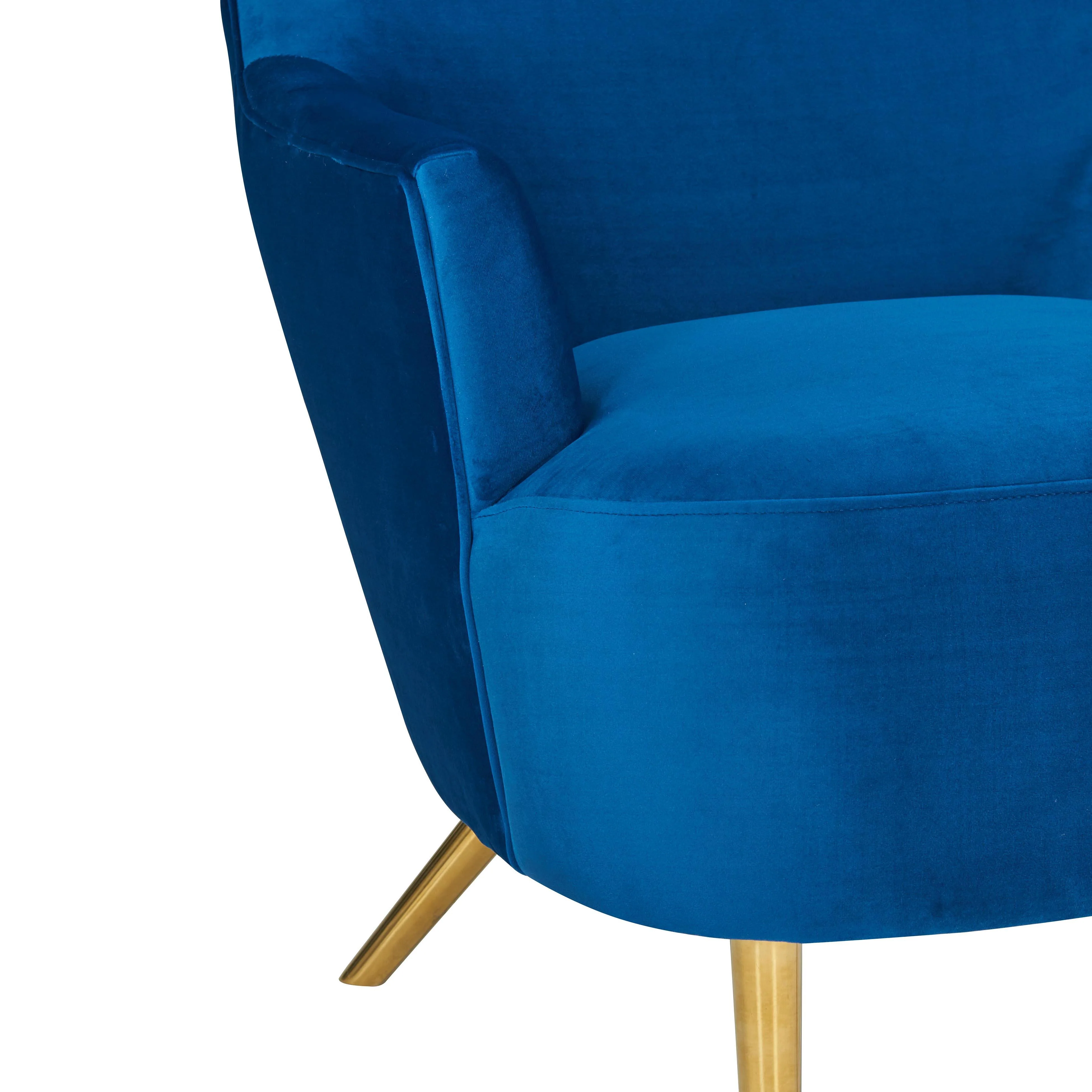Julia Navy Wingback Chair - Image 6
