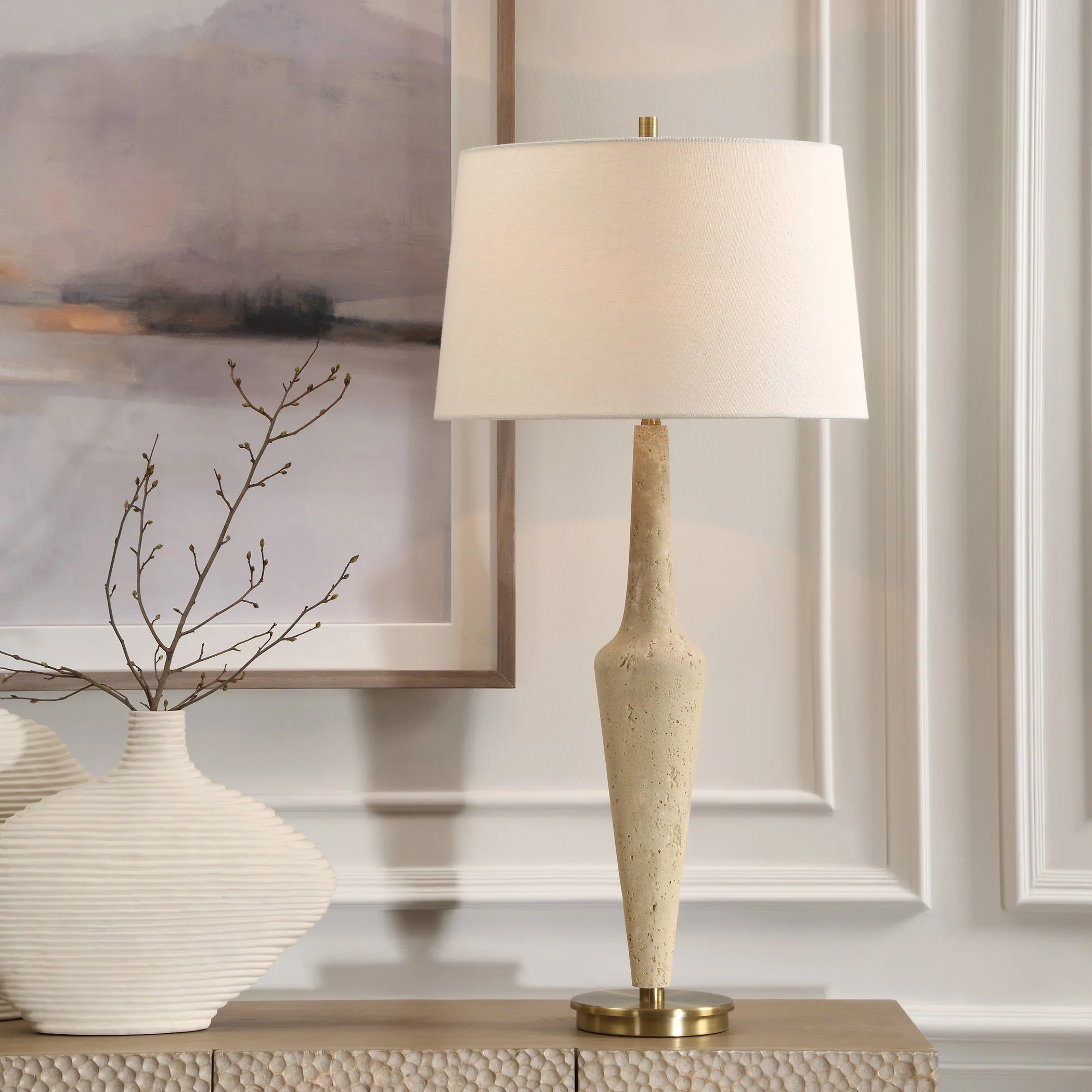 Juliet Travertine Table Lamp - Image 2