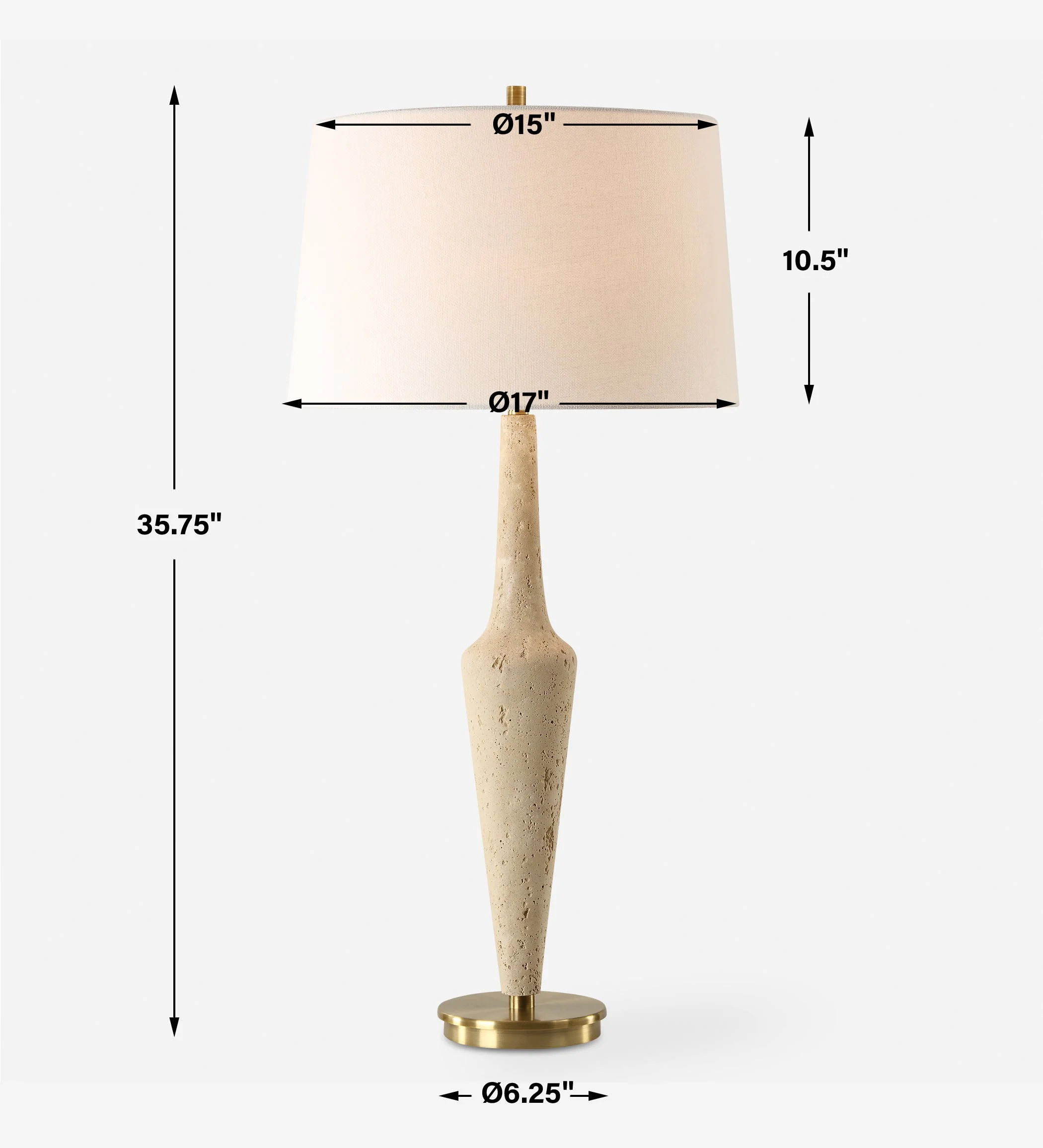 Juliet Travertine Table Lamp - Image 3