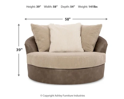 Keskin Oversized Swivel Accent Chair - Image 4