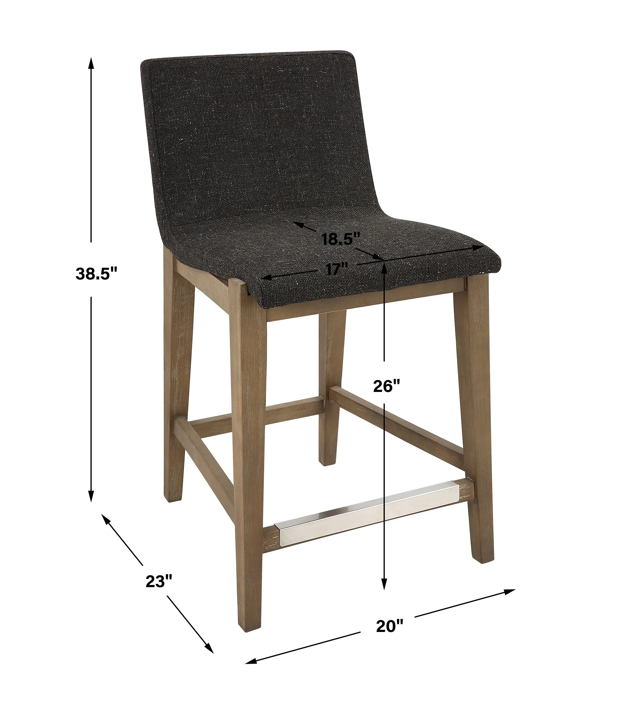 Klemens Counter Stool, Chocolate - Image 5