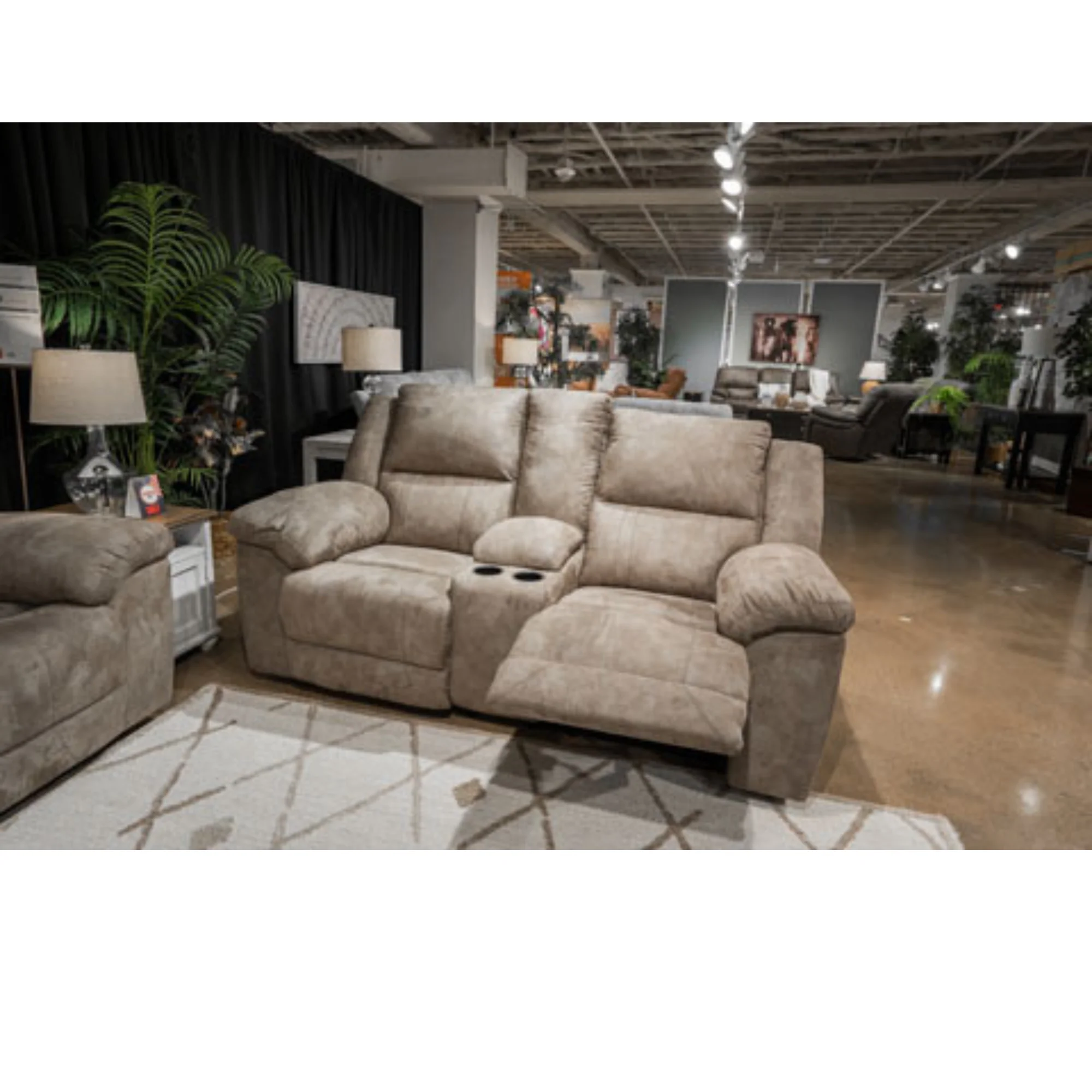 Laresview Reclining Loveseat with Console - Image 2